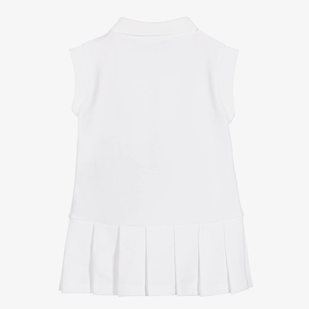 Baby Girls White Logo Cotton Dress