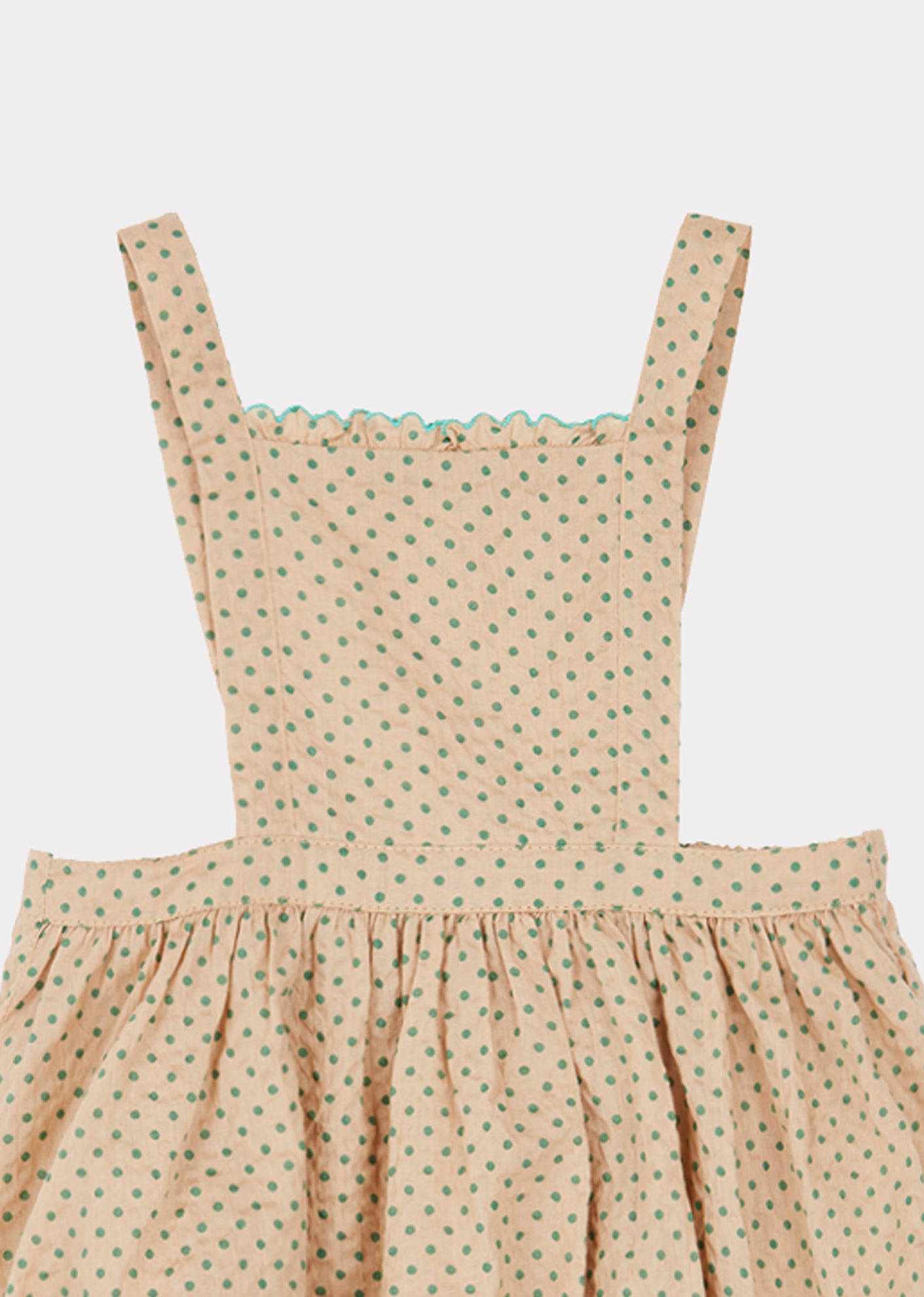 Short en coton à pois kaki et vert pour bébés filles