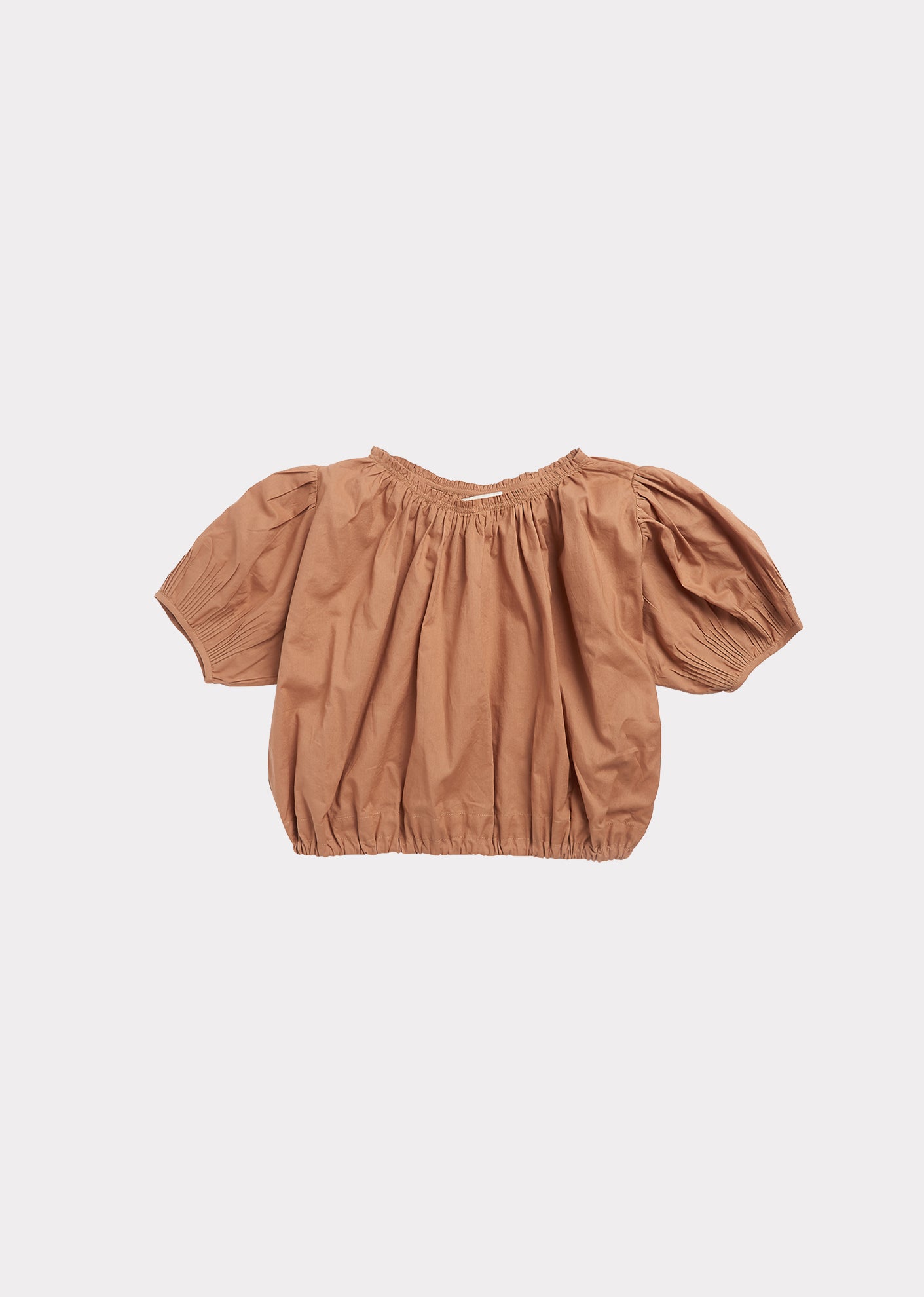Girls Camel Cotton Top