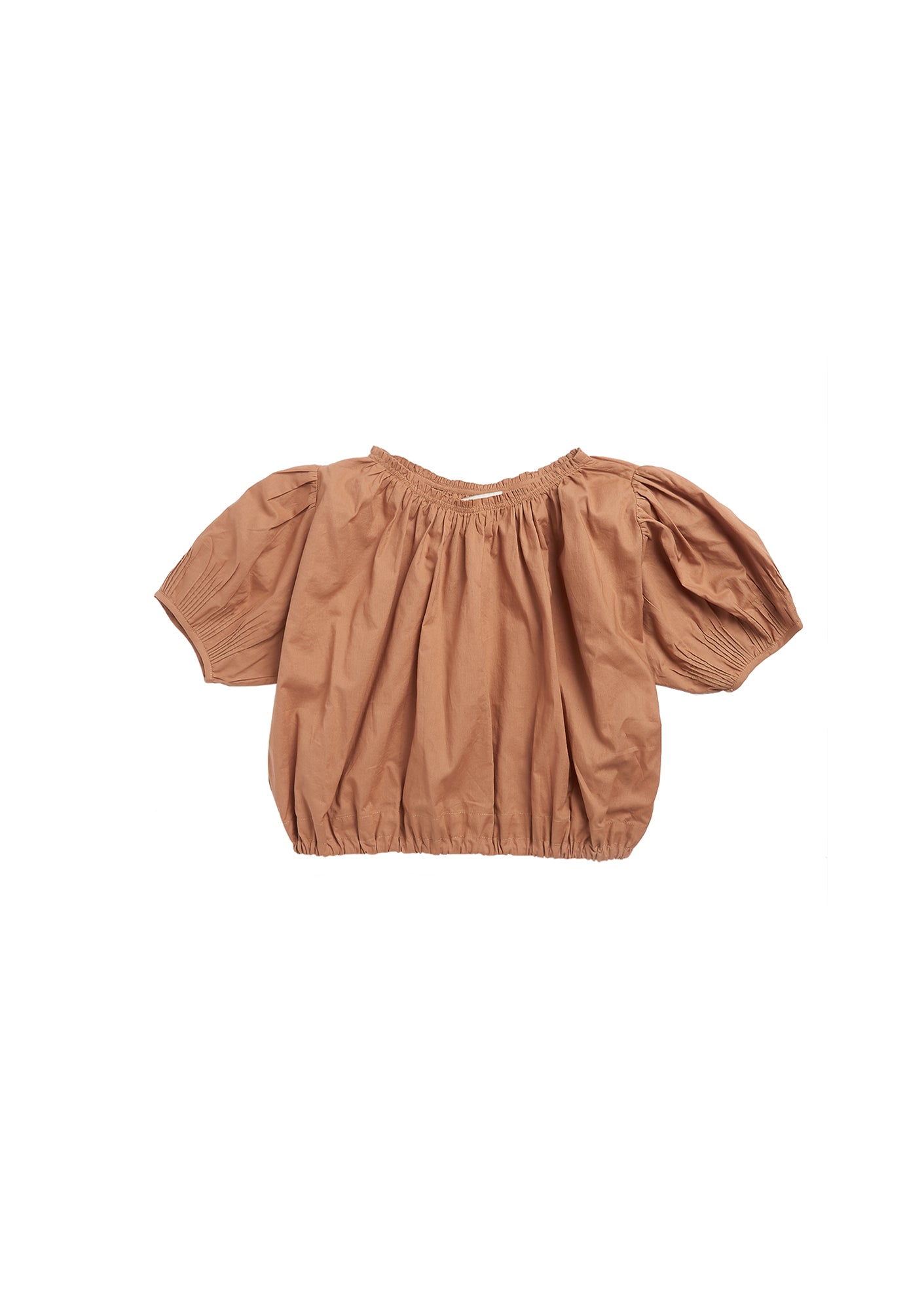 Girls Camel Cotton Top