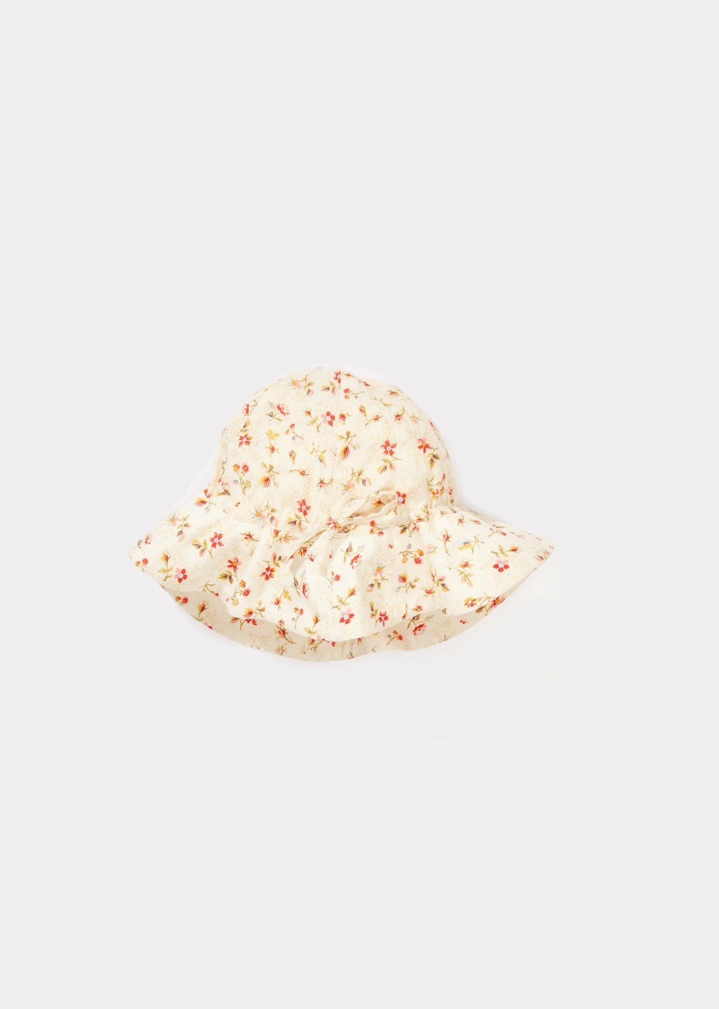 Girls Pink Cotton Woven Hat