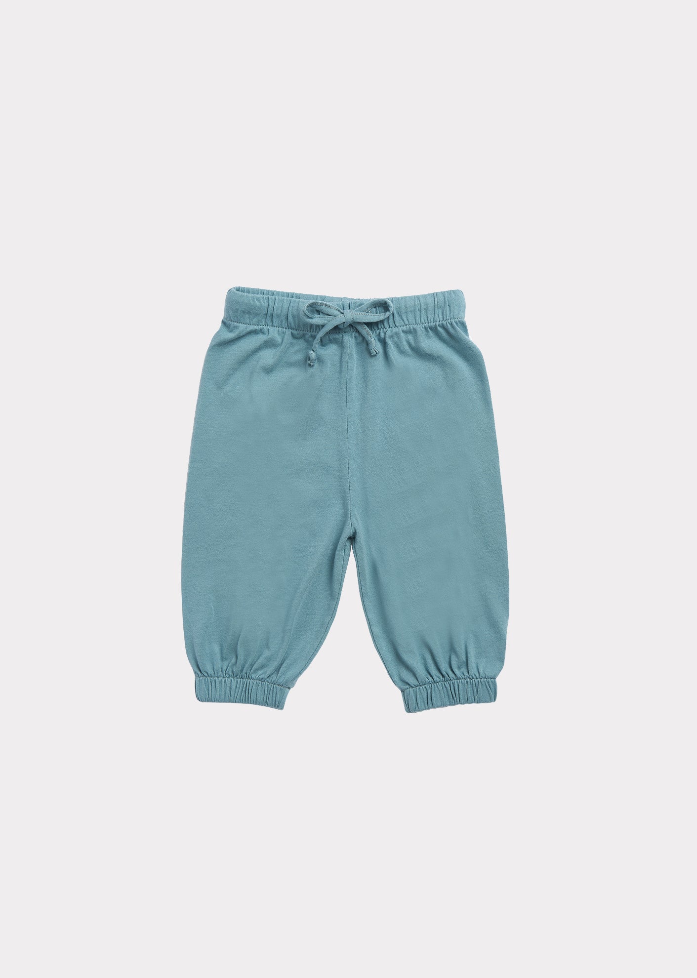 Baby Girls Lake Blue Cotton Trousers