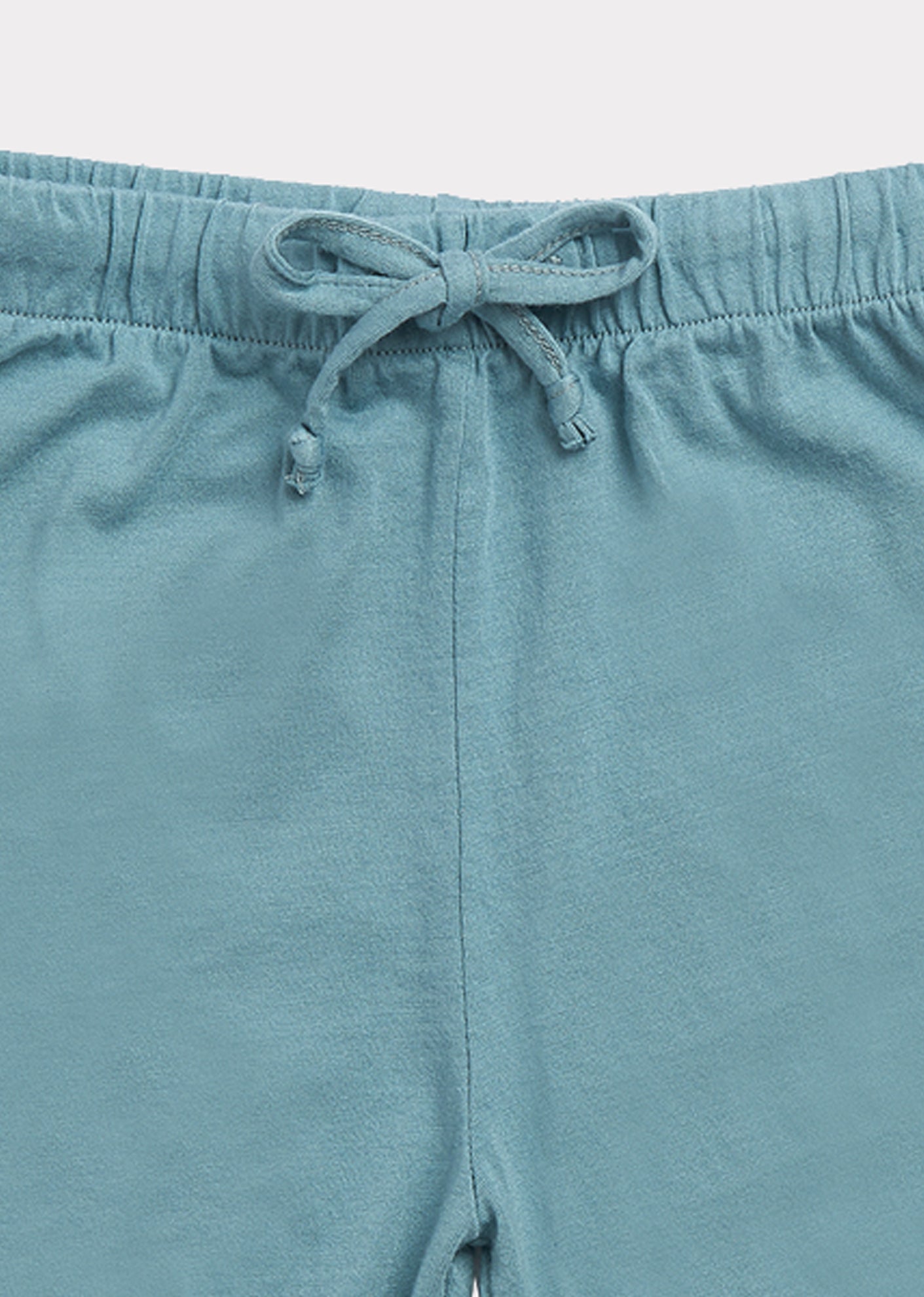 Pantalon en coton bleu lac pour bébés filles
