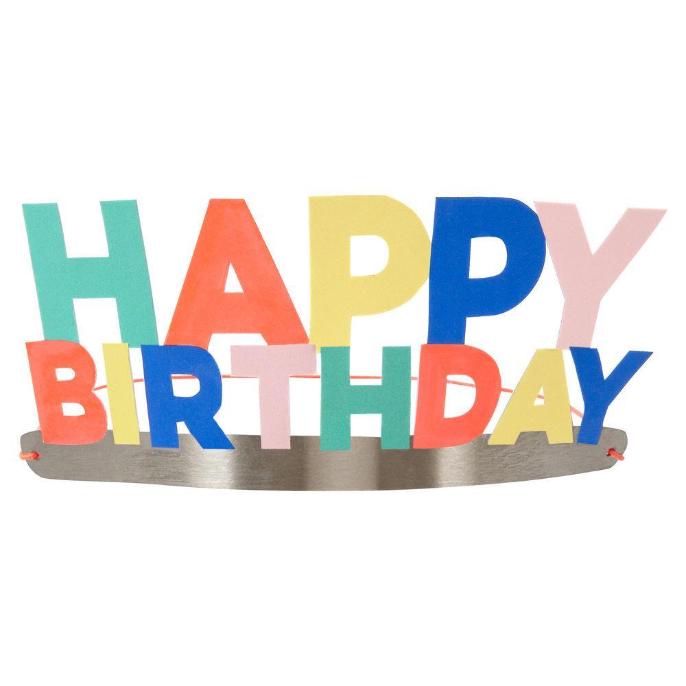 Happy Birthday Party Crowns