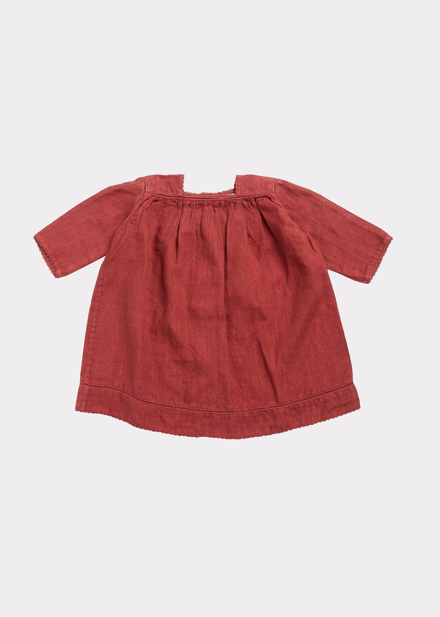 Robe Rouge Paprika pour Bébé Fille