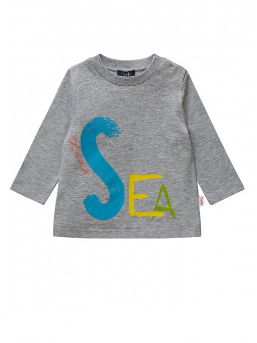 Boys Grey Cotton T-shirt