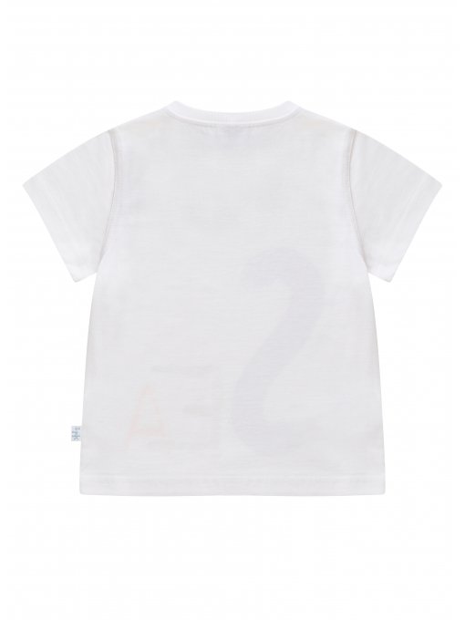 Boys White Cotton T-shirt