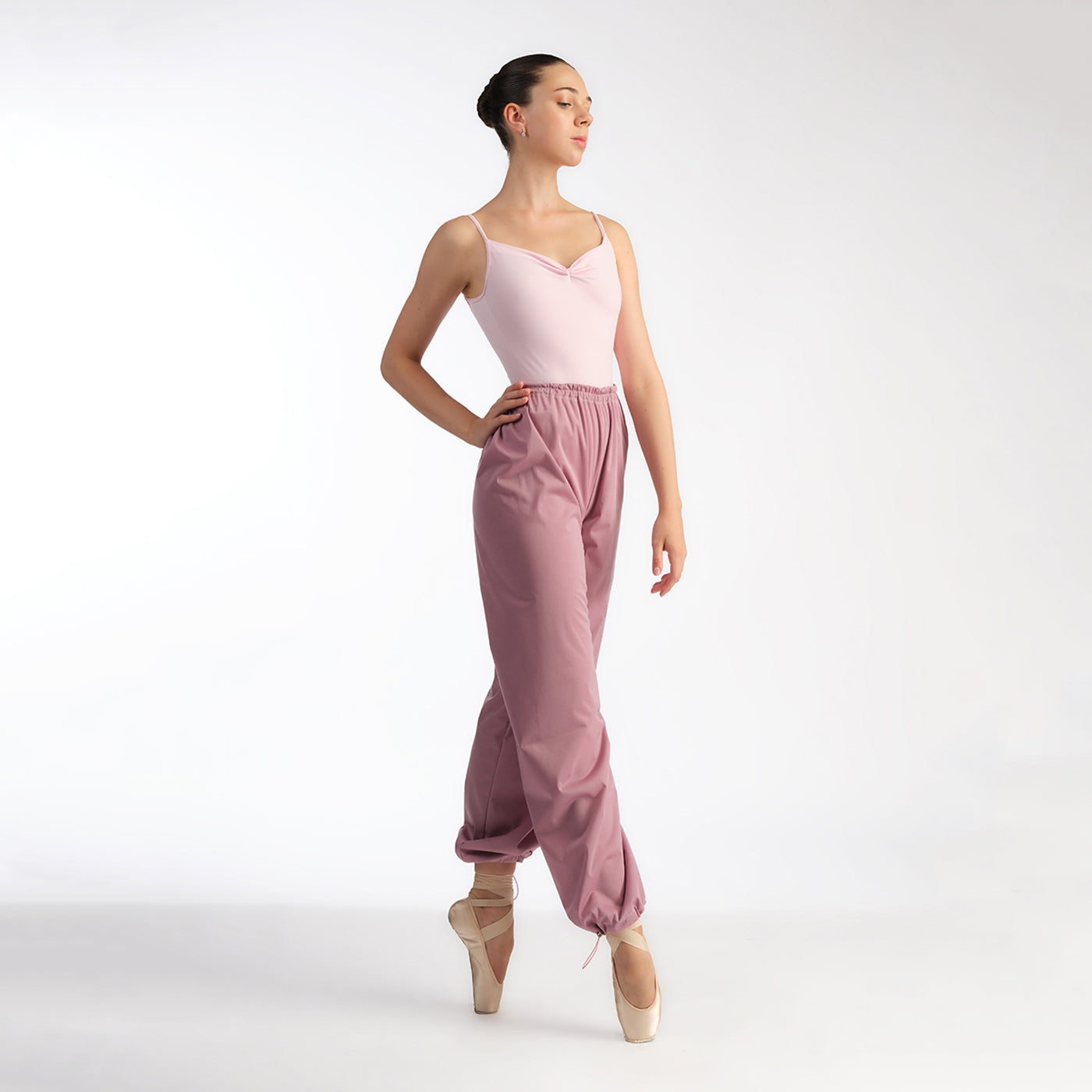 Women Pink Ballet Warm-Up Trousers(0405/Dusty Pink)