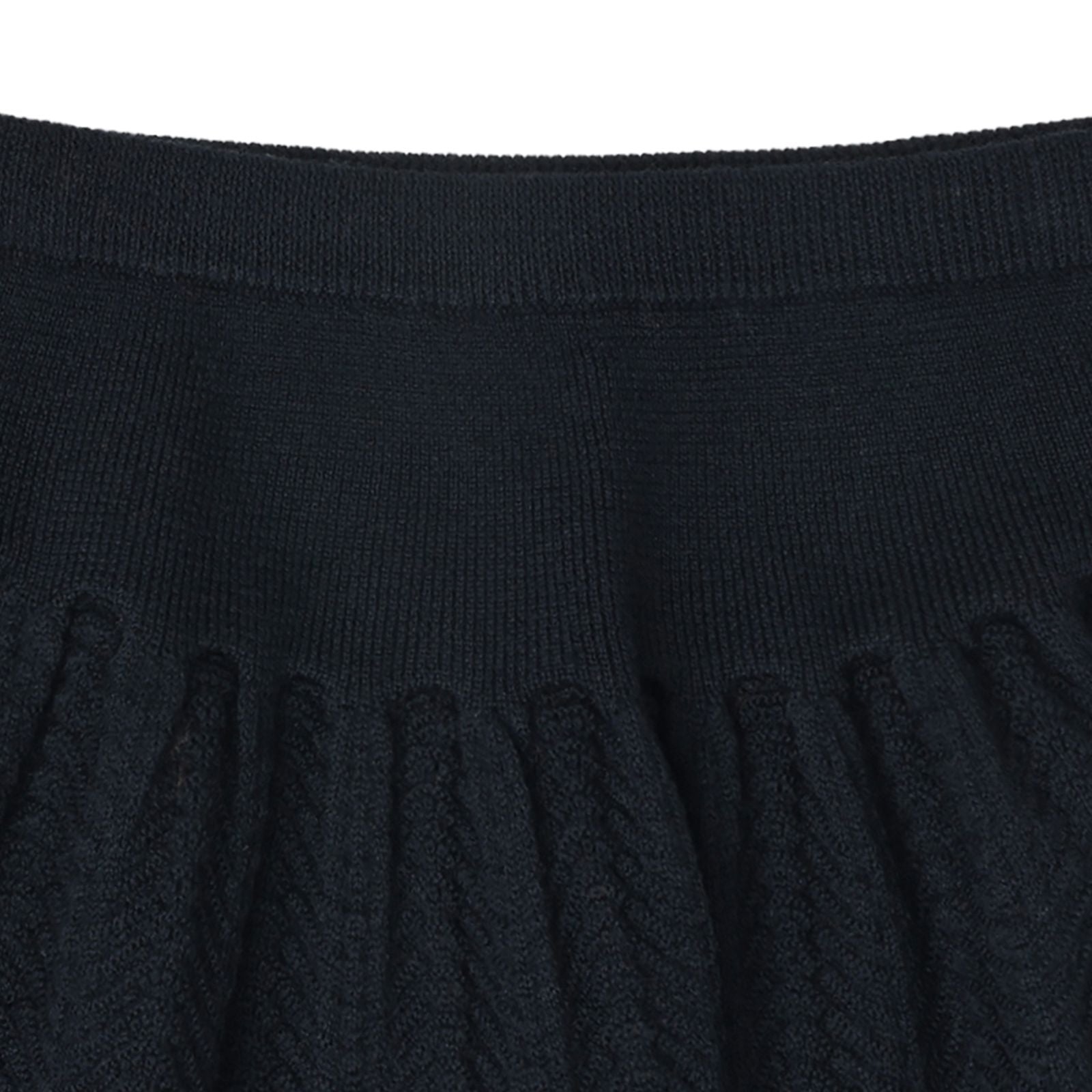 Girls Dark Navy Wool Skirt