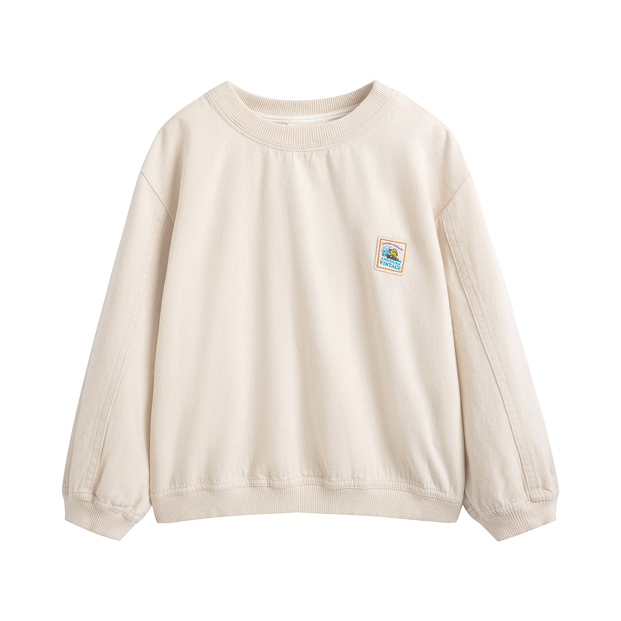 Boys & Girls White Cotton Sweatshirt