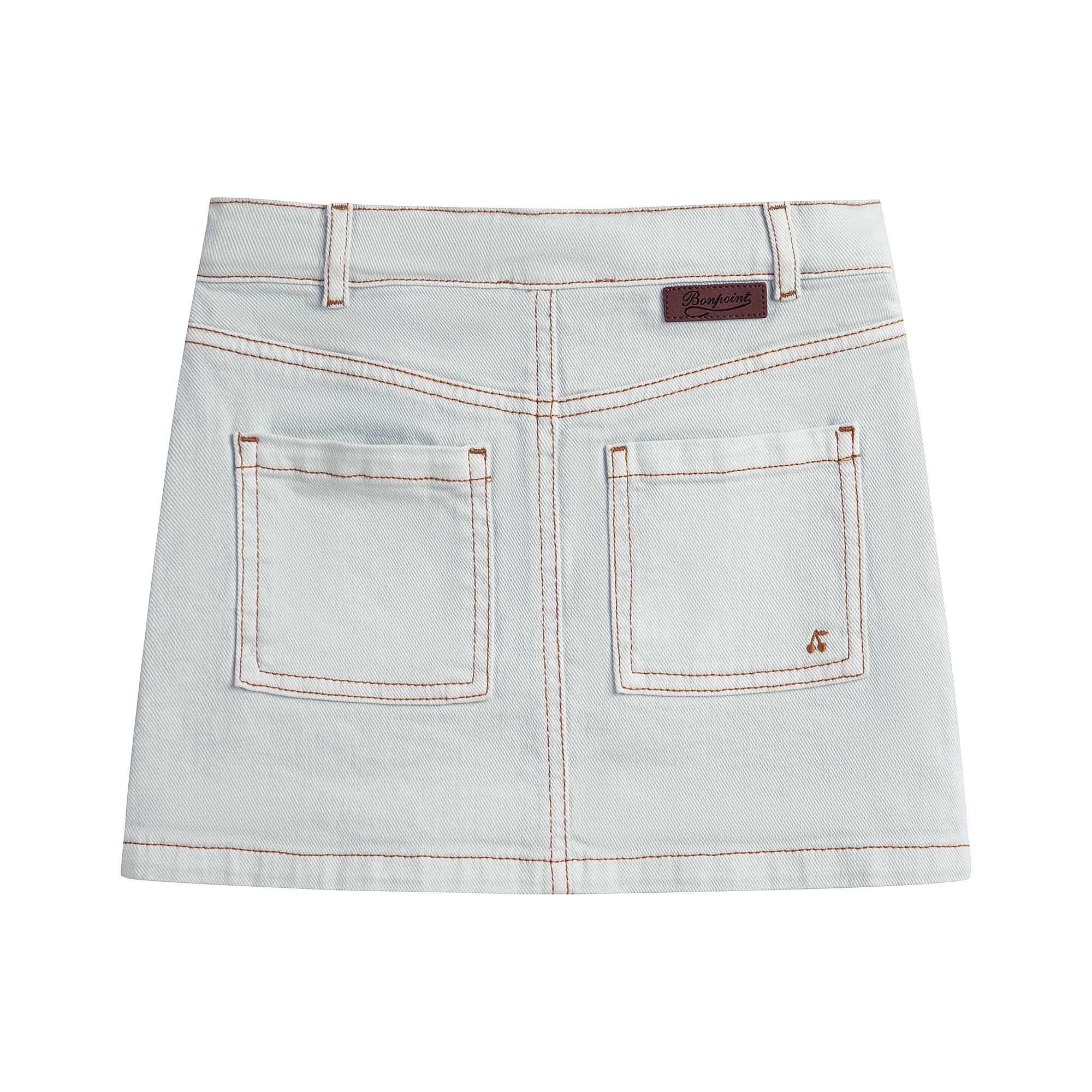 Girls Light Blue Denim Skirt