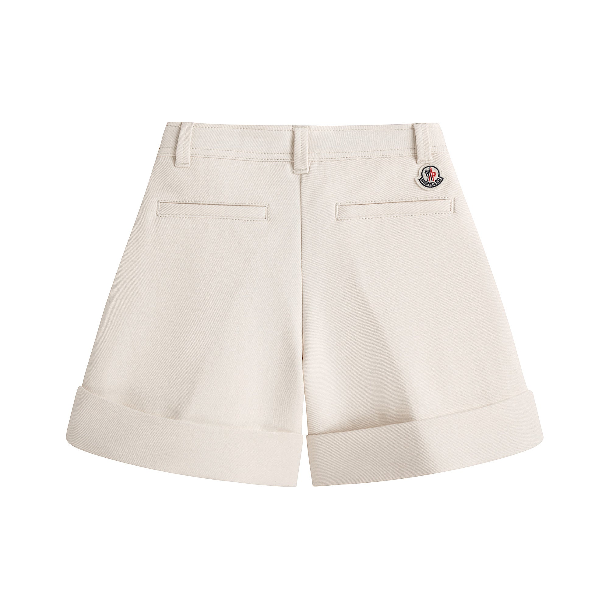 Girls White Cotton Shorts