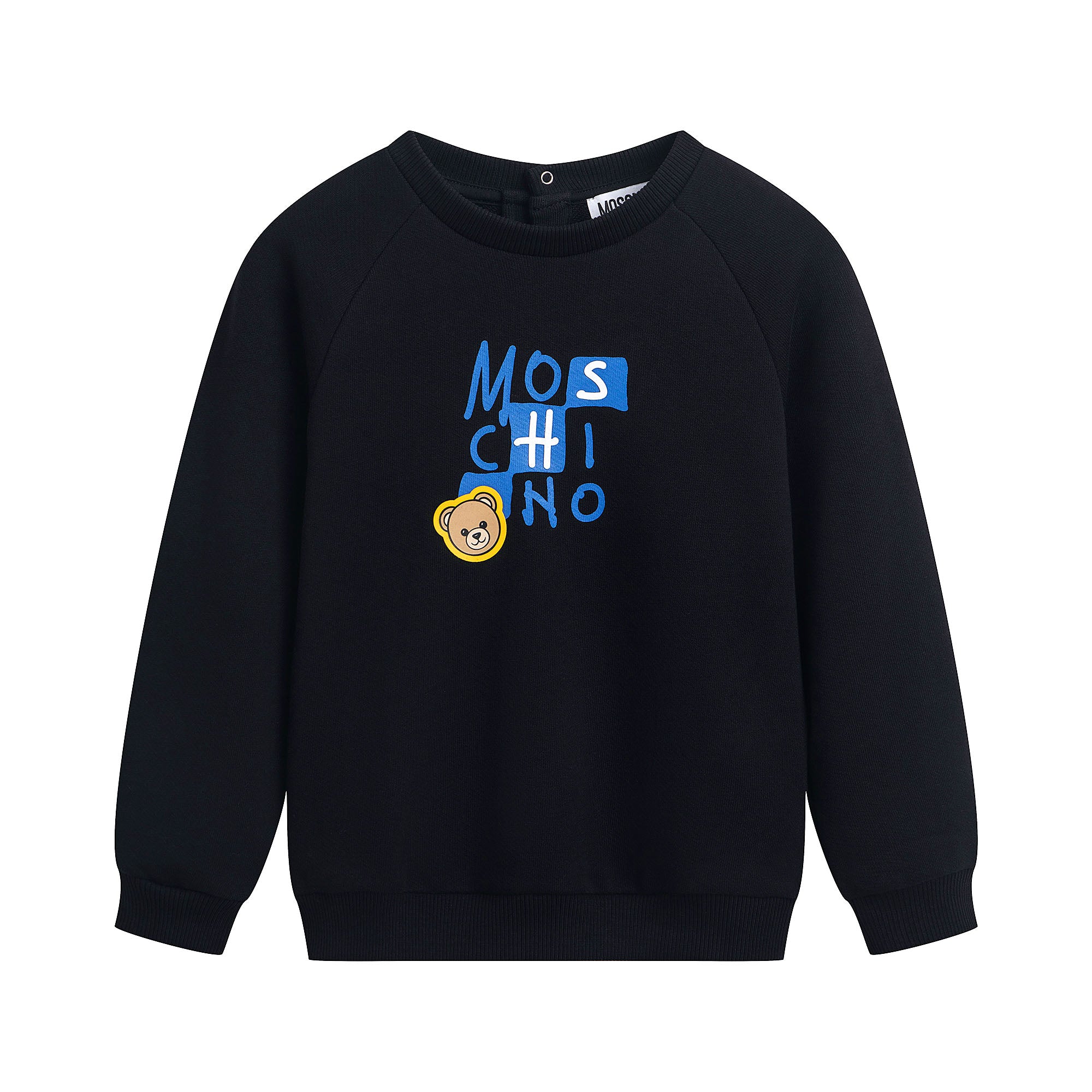 Baby Boys & Girls Black Cotton Sweatshirt