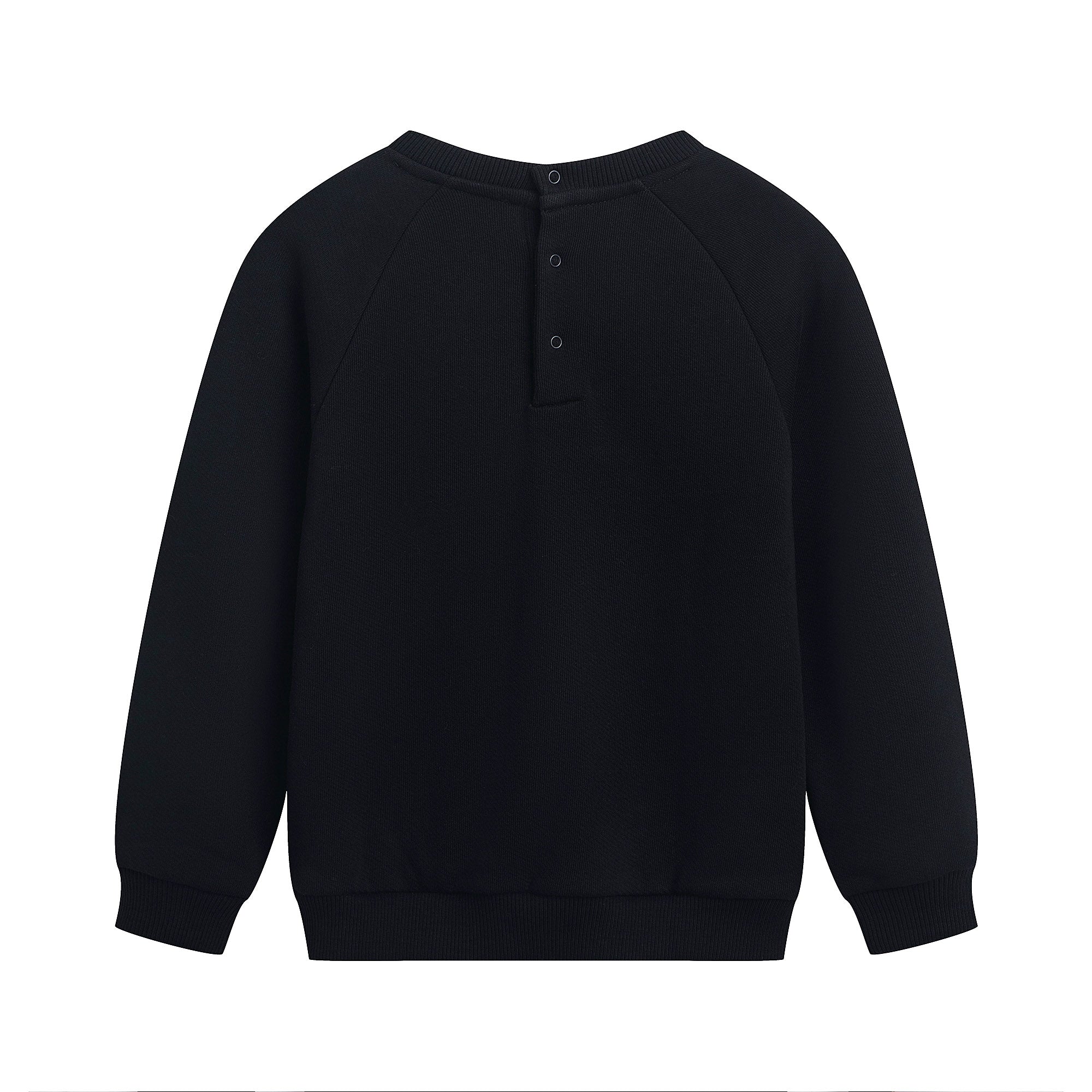 Boys & Girls Black Logo Cotton Sweatshirt