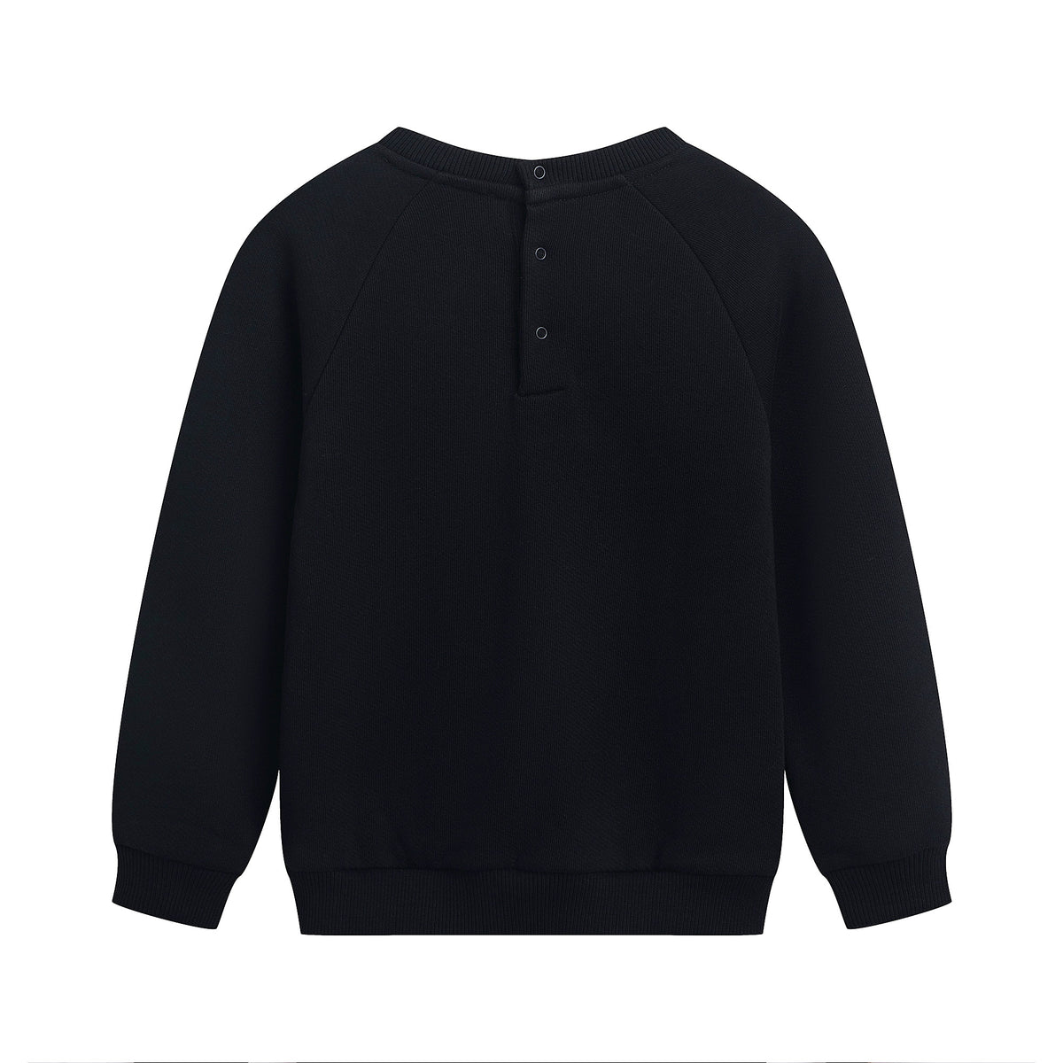 Baby Boys & Girls Black Cotton Sweatshirt