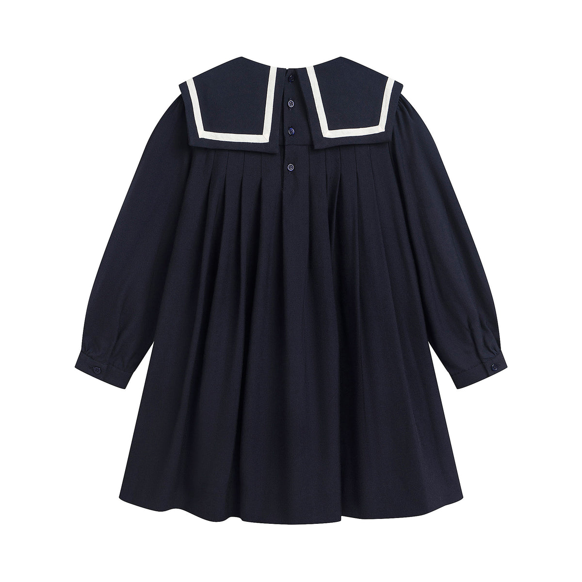 Girls Navy Beads Cherry Logo Dress