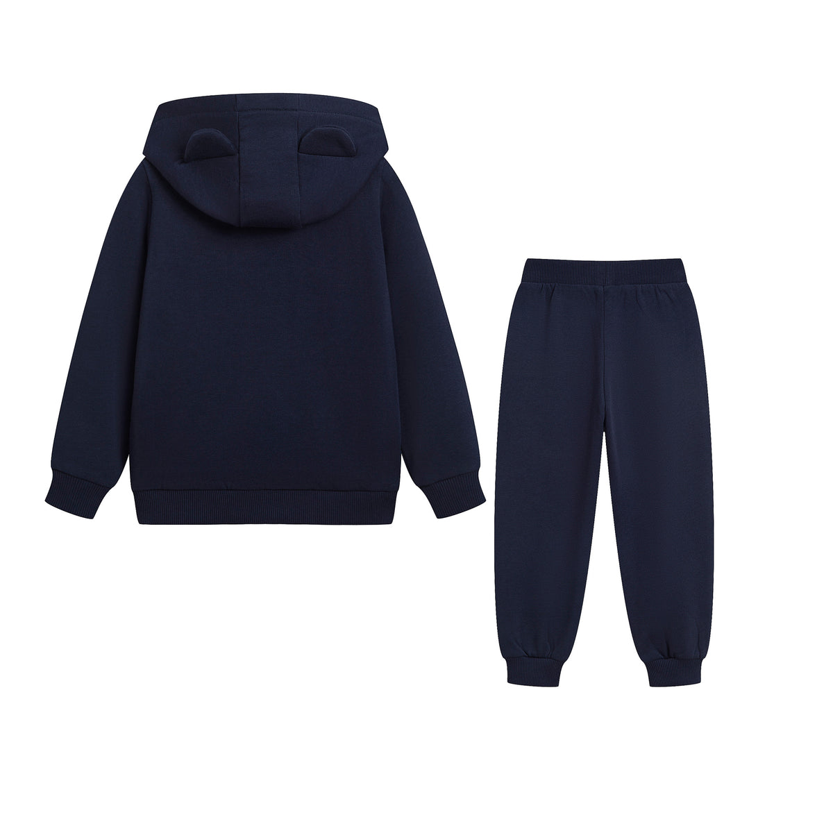 Baby Boys & Girls Navy Cotton Zip-Up Set