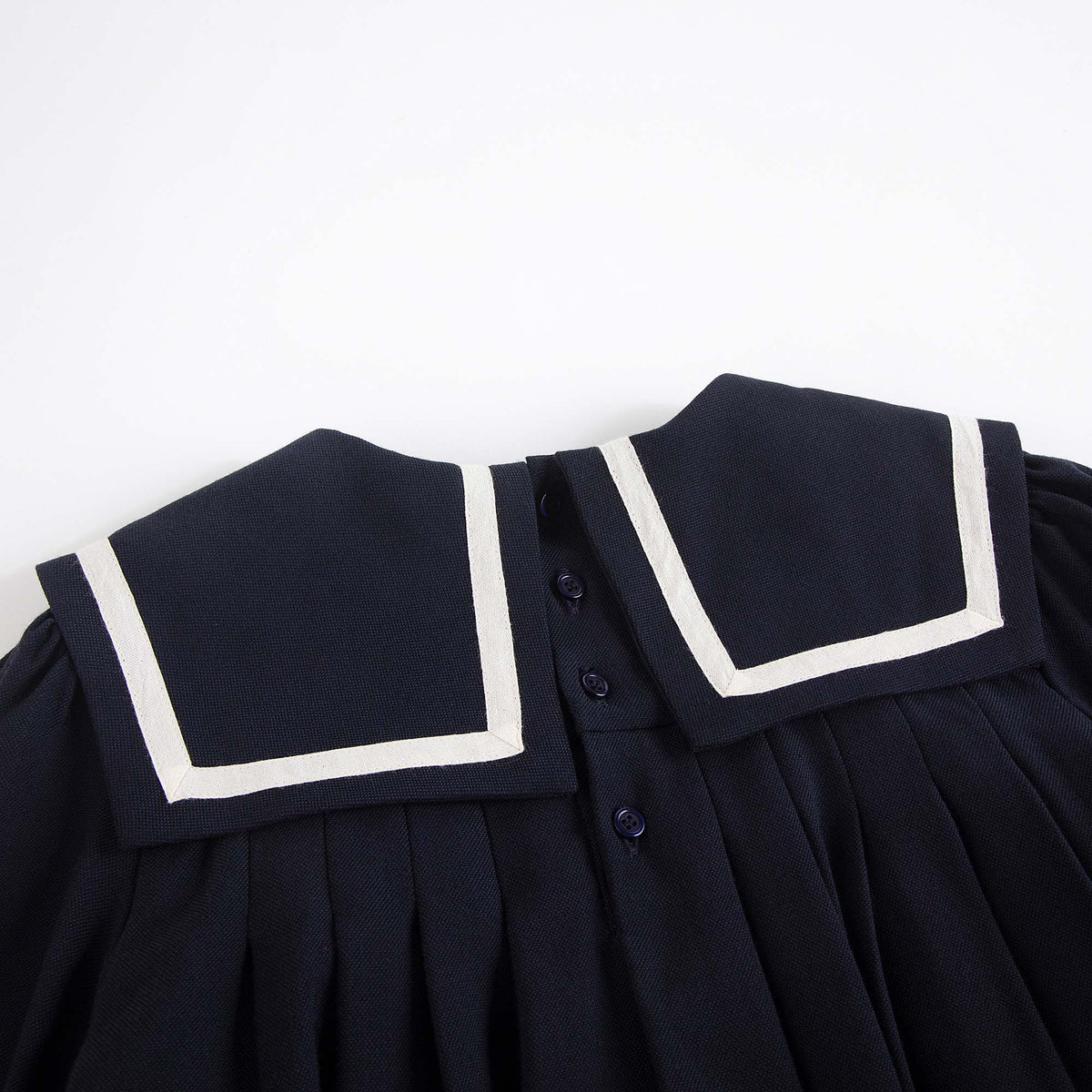 Girls Navy Beads Cherry Logo Dress
