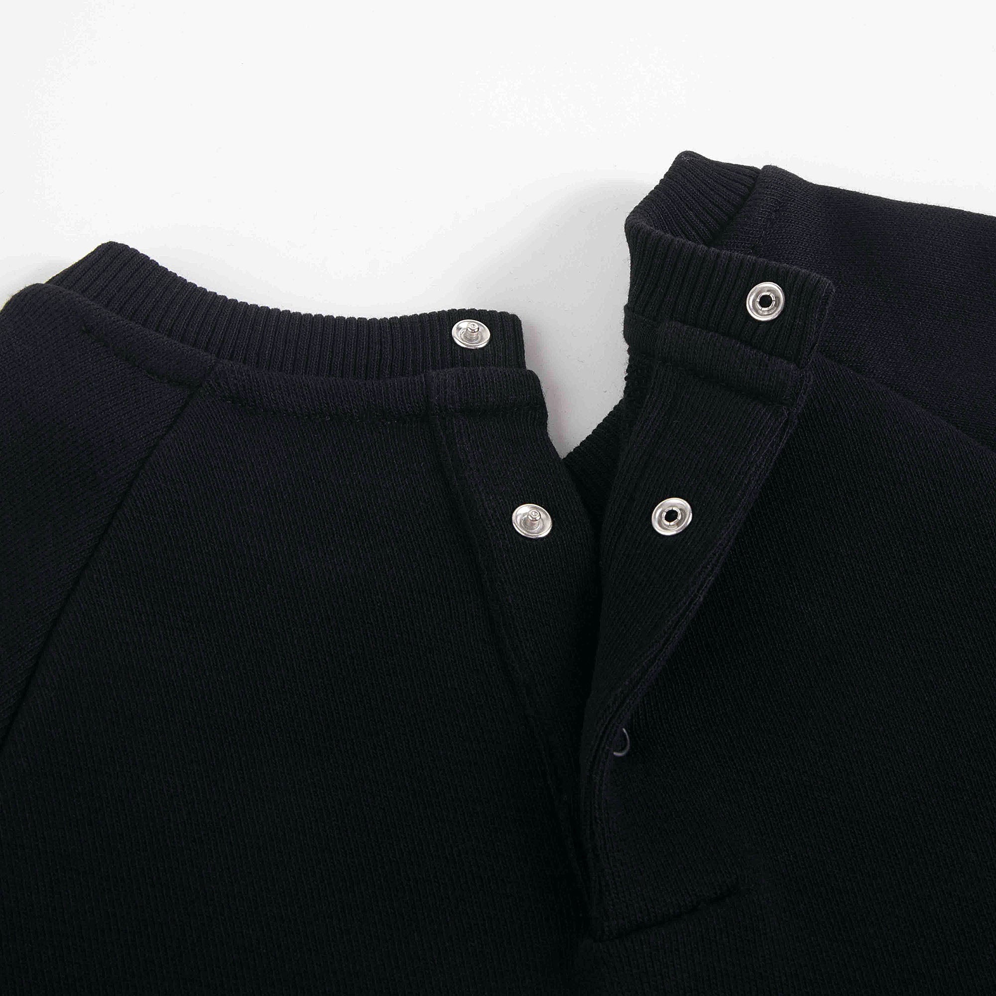 Baby Boys & Girls Black Cotton Sweatshirt