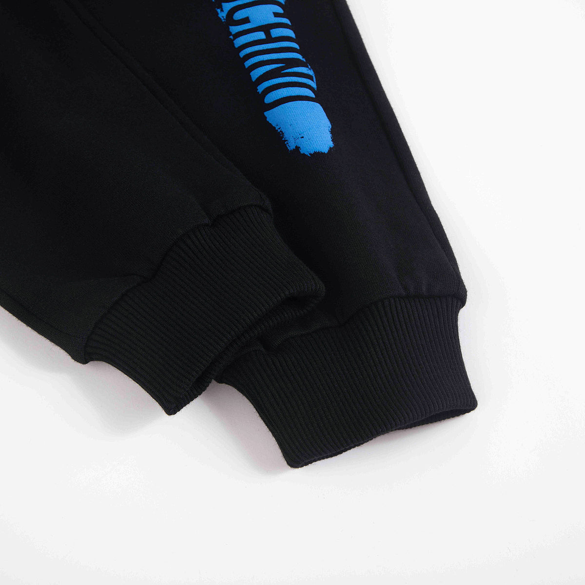 Boys & Girls Black Logo Cotton Set