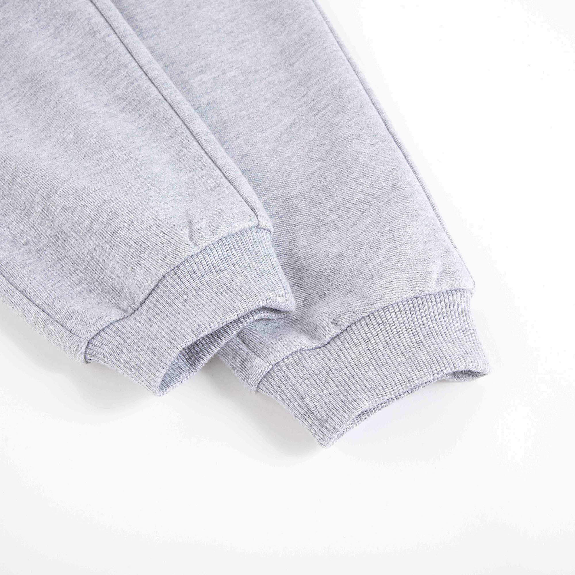 Baby Boys & Girls Grey Cotton Trousers