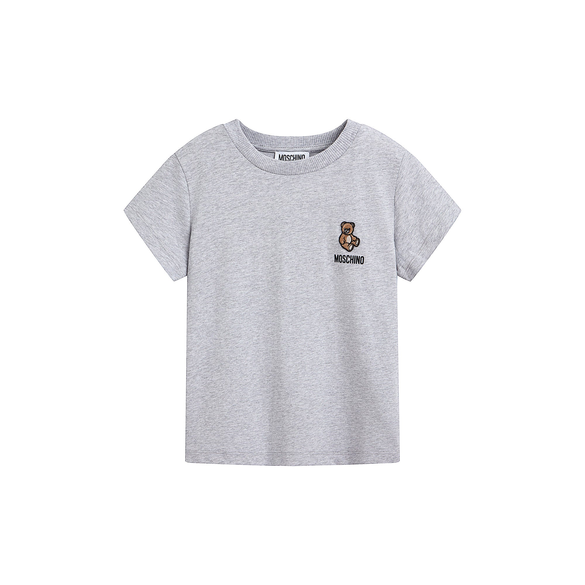 Boys & Girls Grey Cotton T-Shirt
