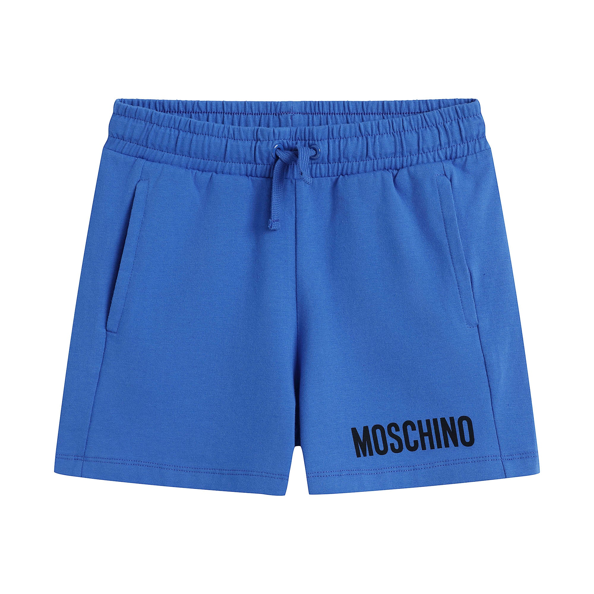 Boys Blue Logo Cotton Shorts