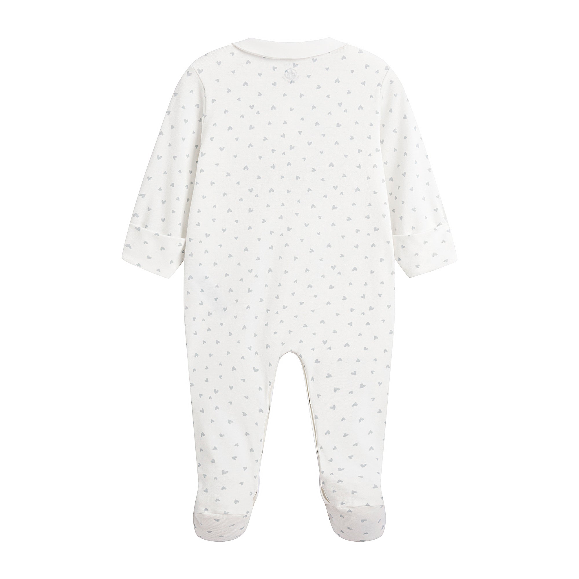 Baby Boys & Girls White Heart Cotton Babysuit