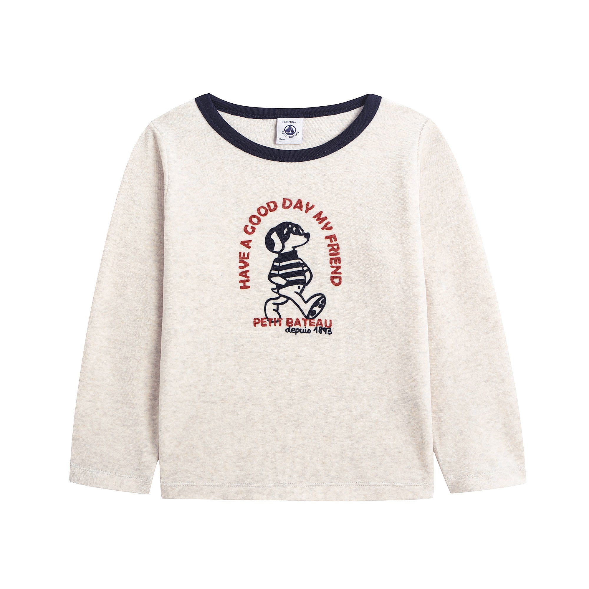 Boys White Printed Cotton Nightwear Set