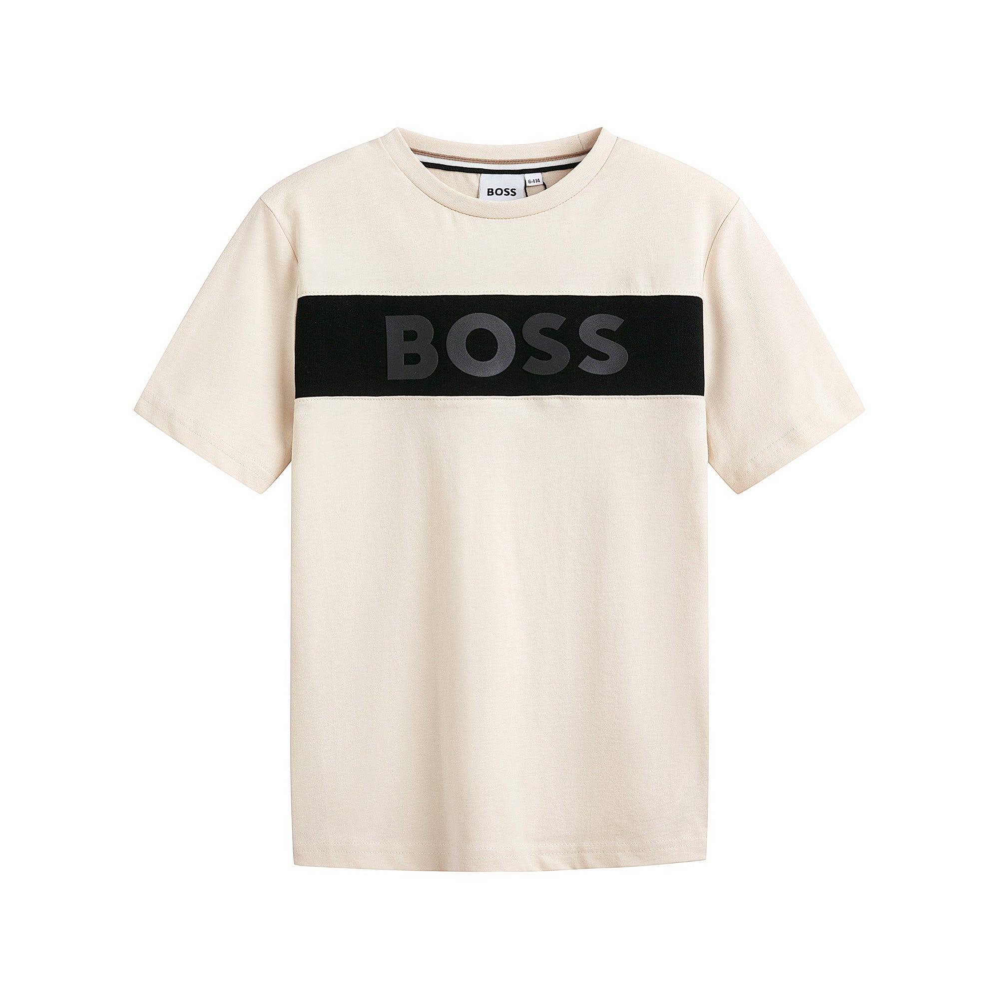 Boys Beige Logo Cotton Set