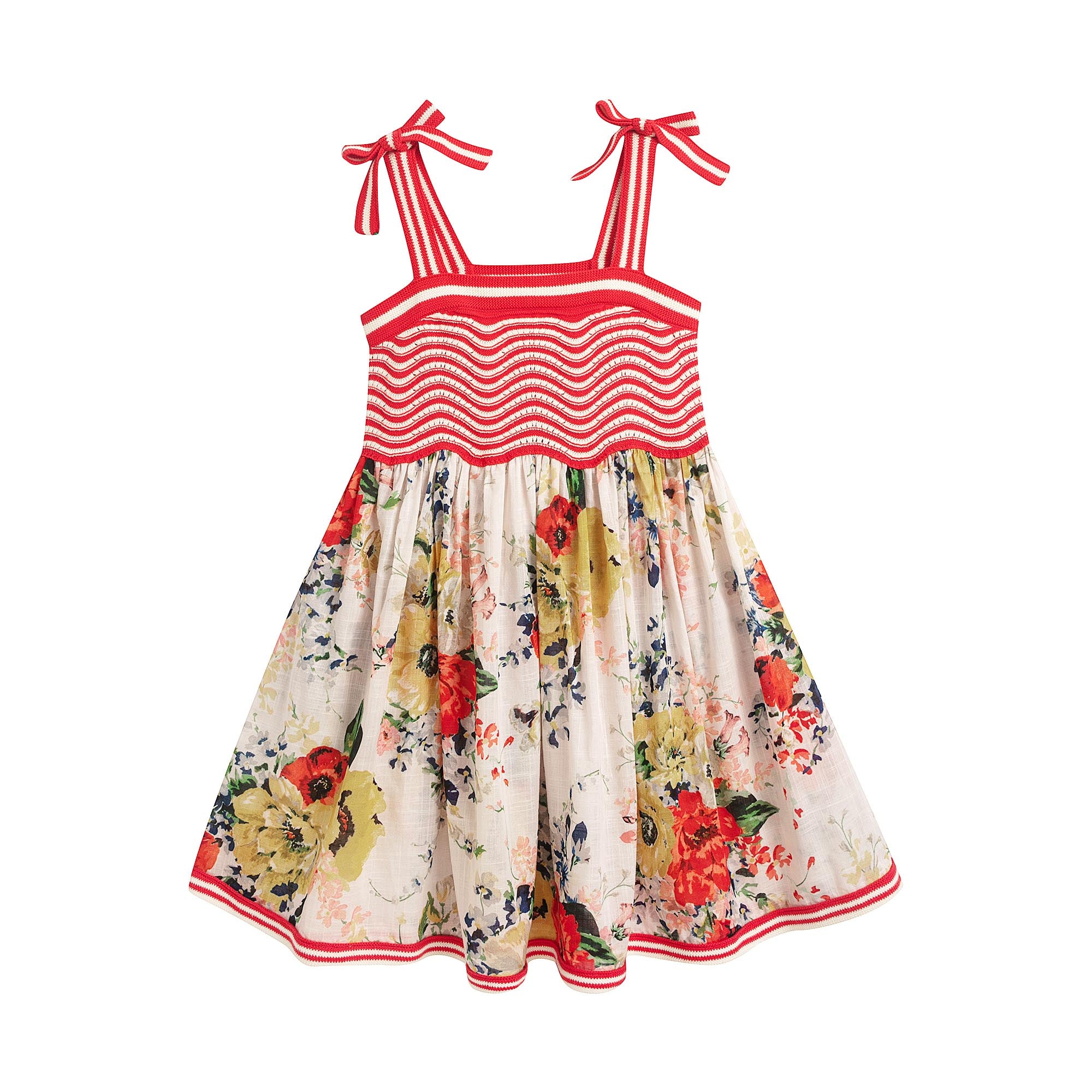 Girls Multicolor Flower Cotton Dress