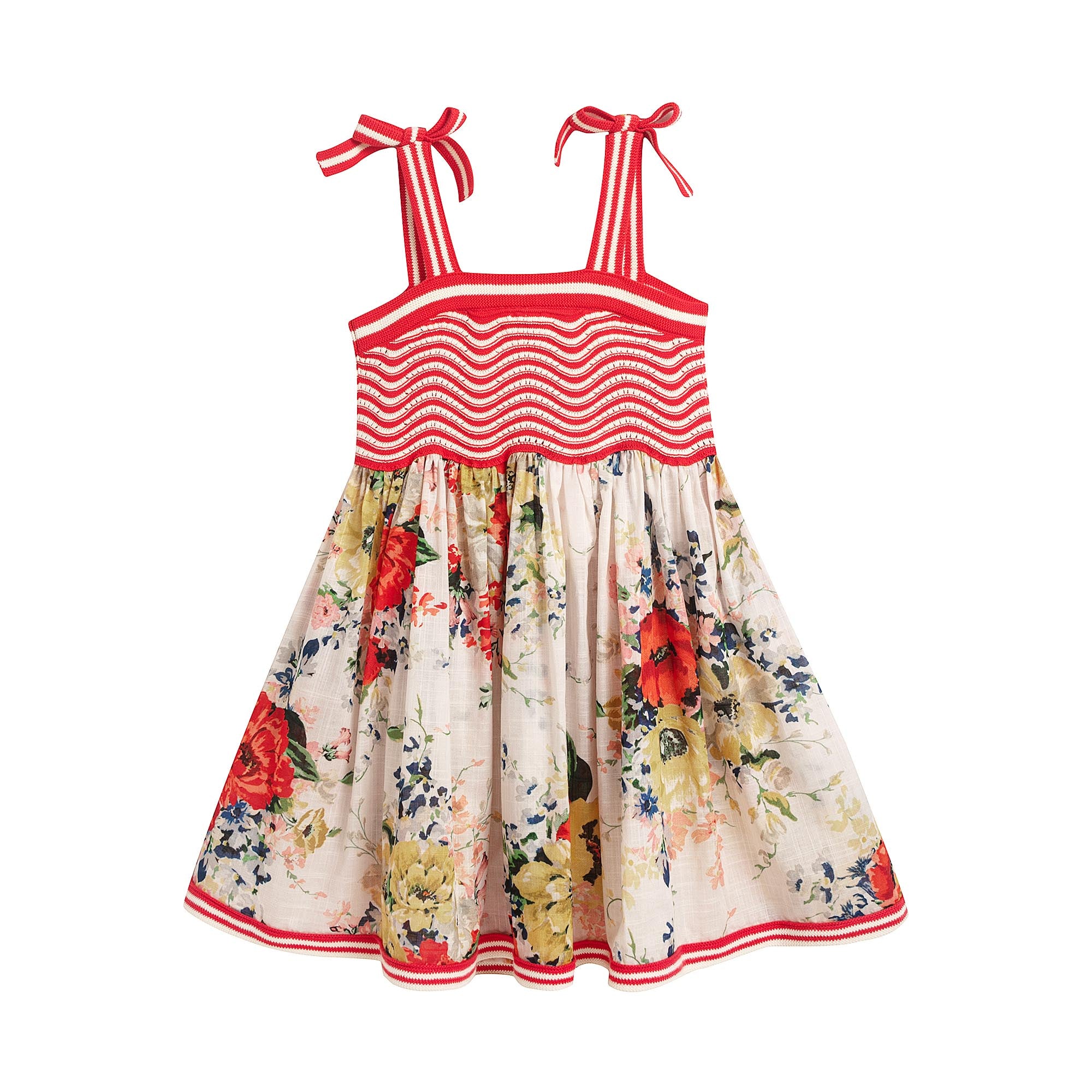 Girls Multicolor Flower Cotton Dress