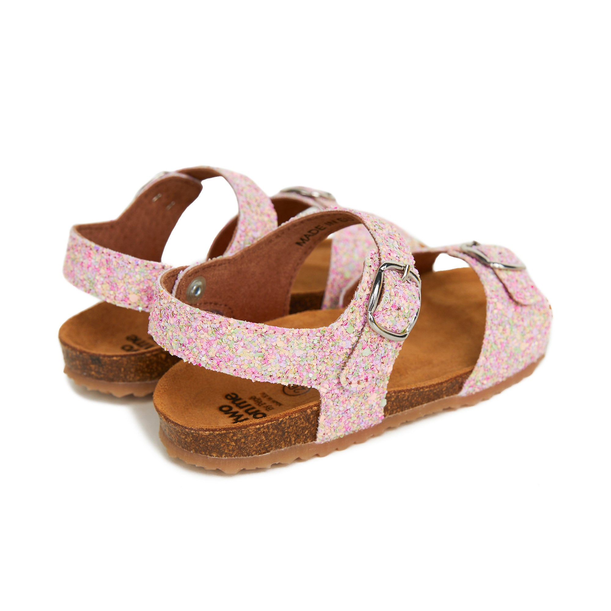 Girls Pink Glitter Sandals