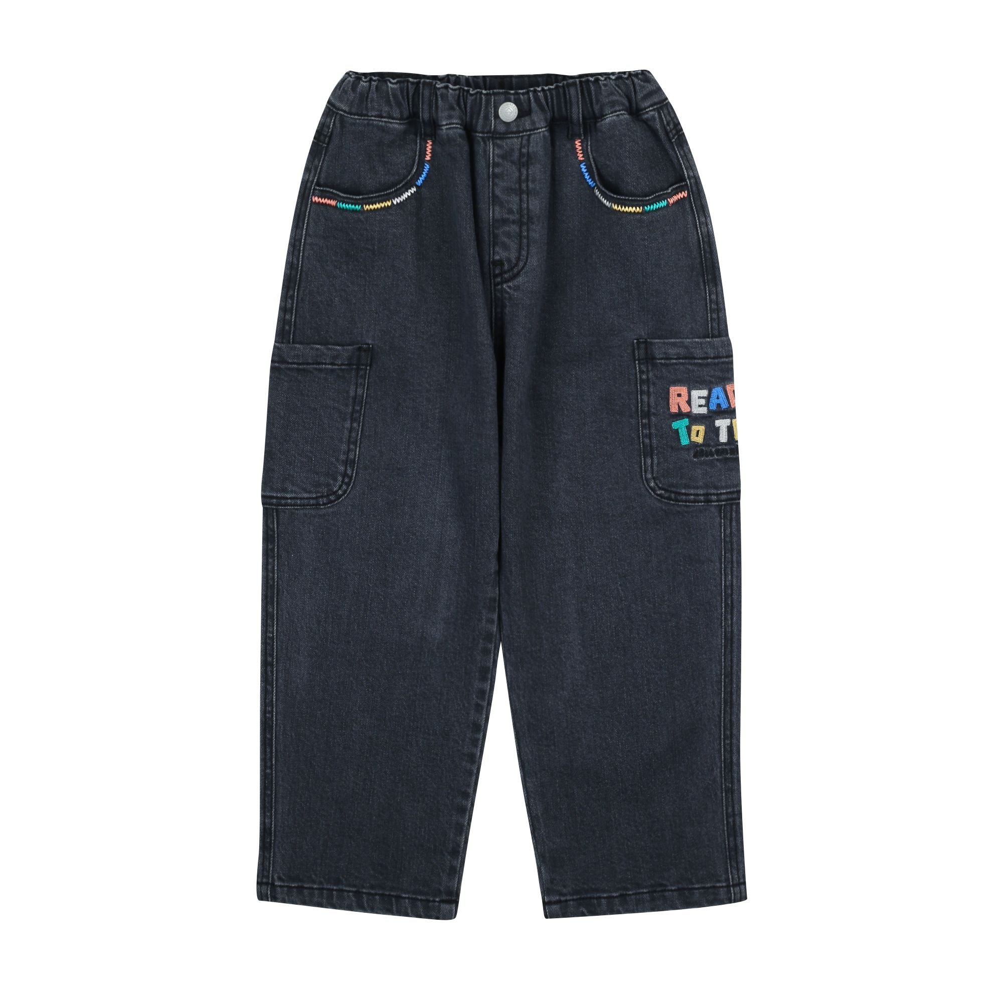 Boys & Girls Dark Grey Denim Trousers