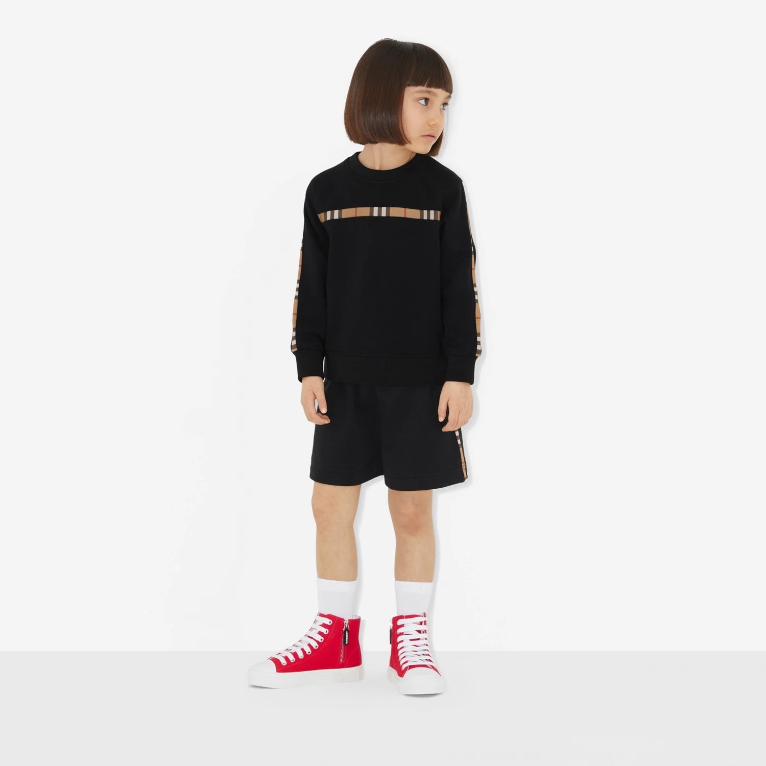 Boys & Girls Black Cotton Sweatshirt