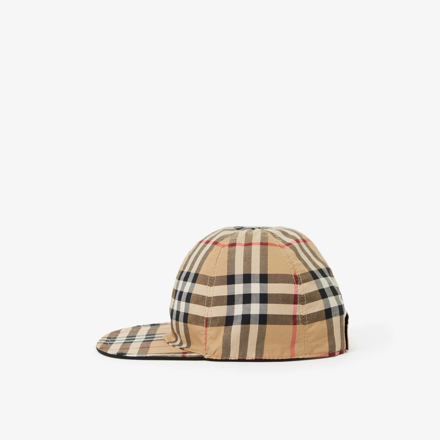 Boys & Girls Beige Check Reversible Cap