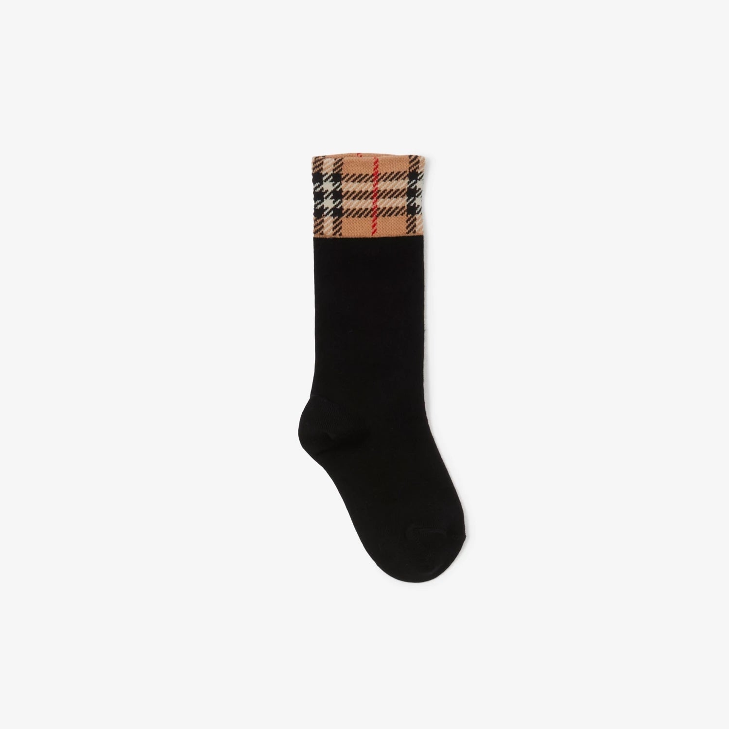 Boys & Girls Black Check Cotton Socks(2 Pack)