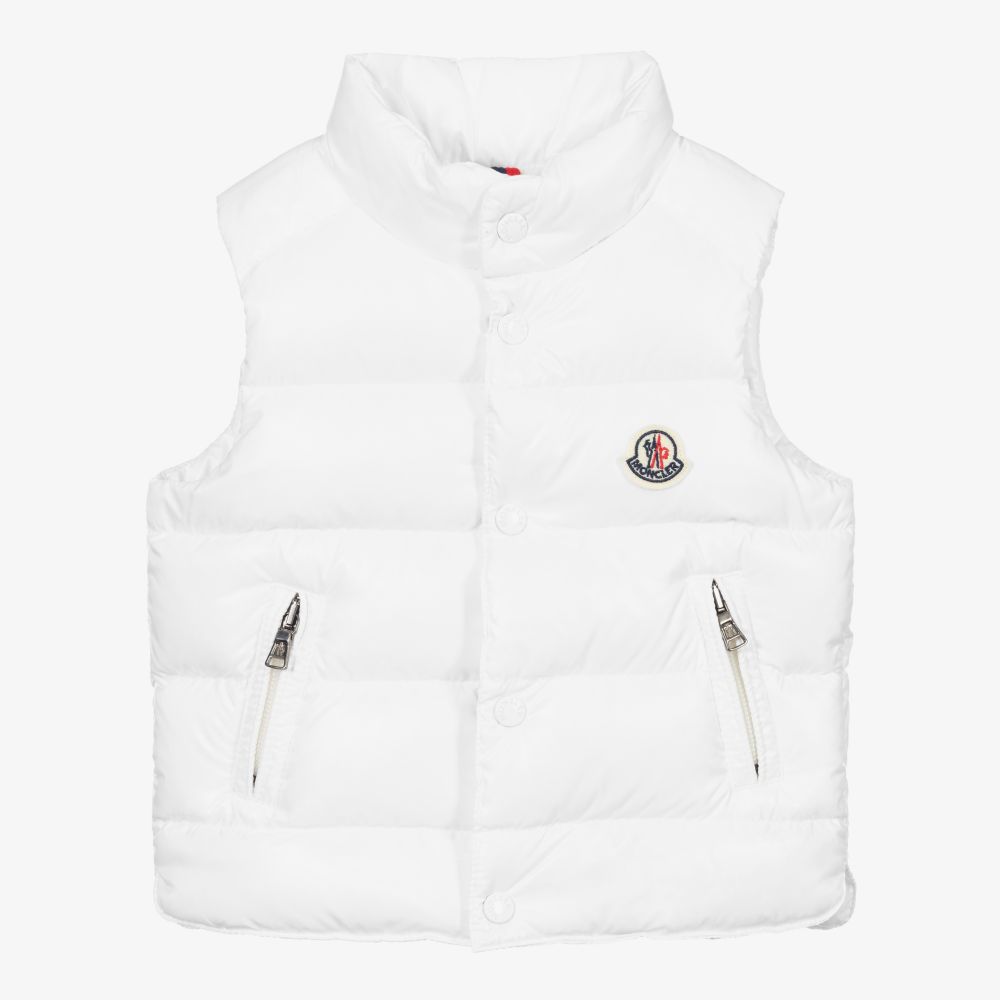 Baby Boys & Girls White "BERNARD" Padded Down Gilet