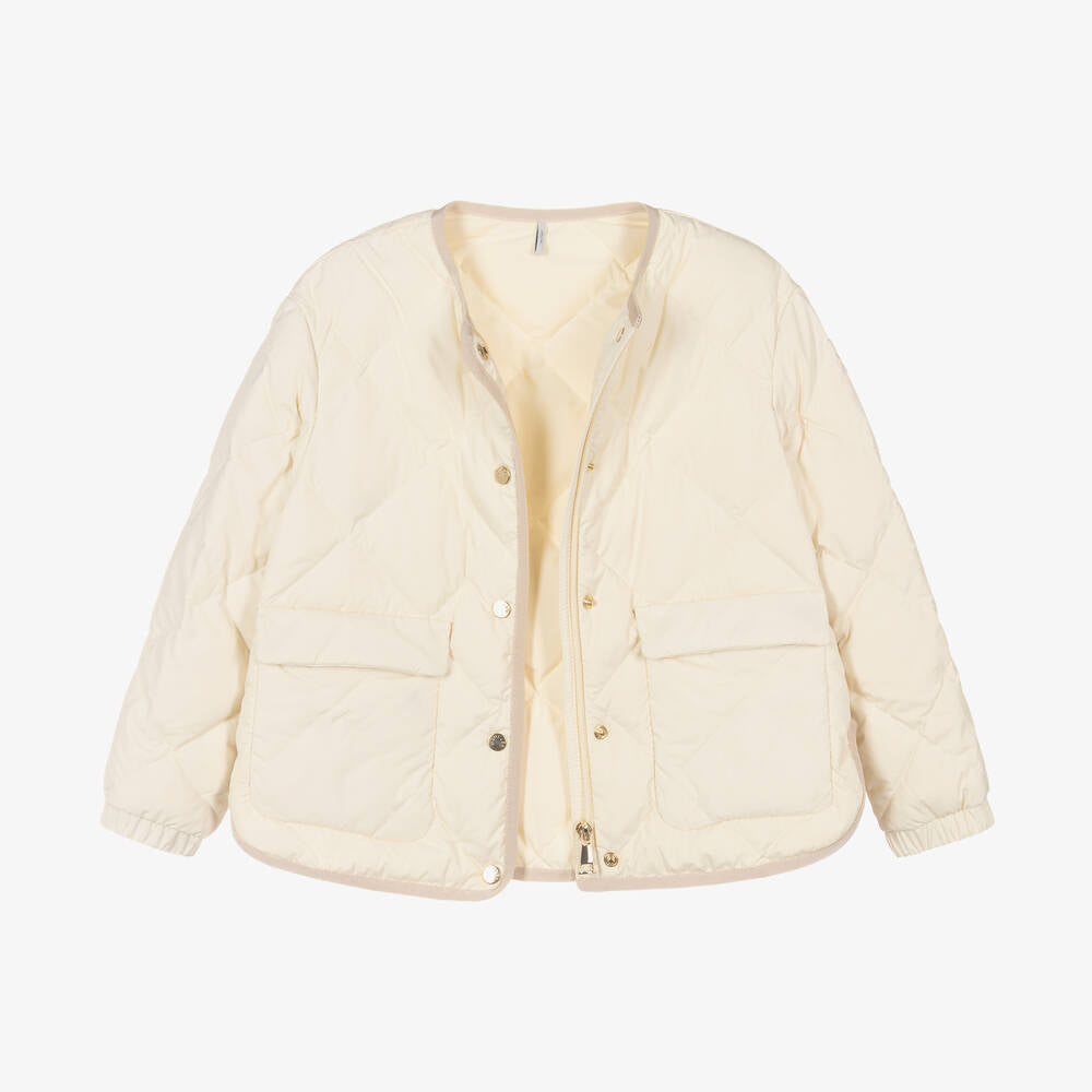 Girls Ivory "URSELLA" Padded Down Jacket