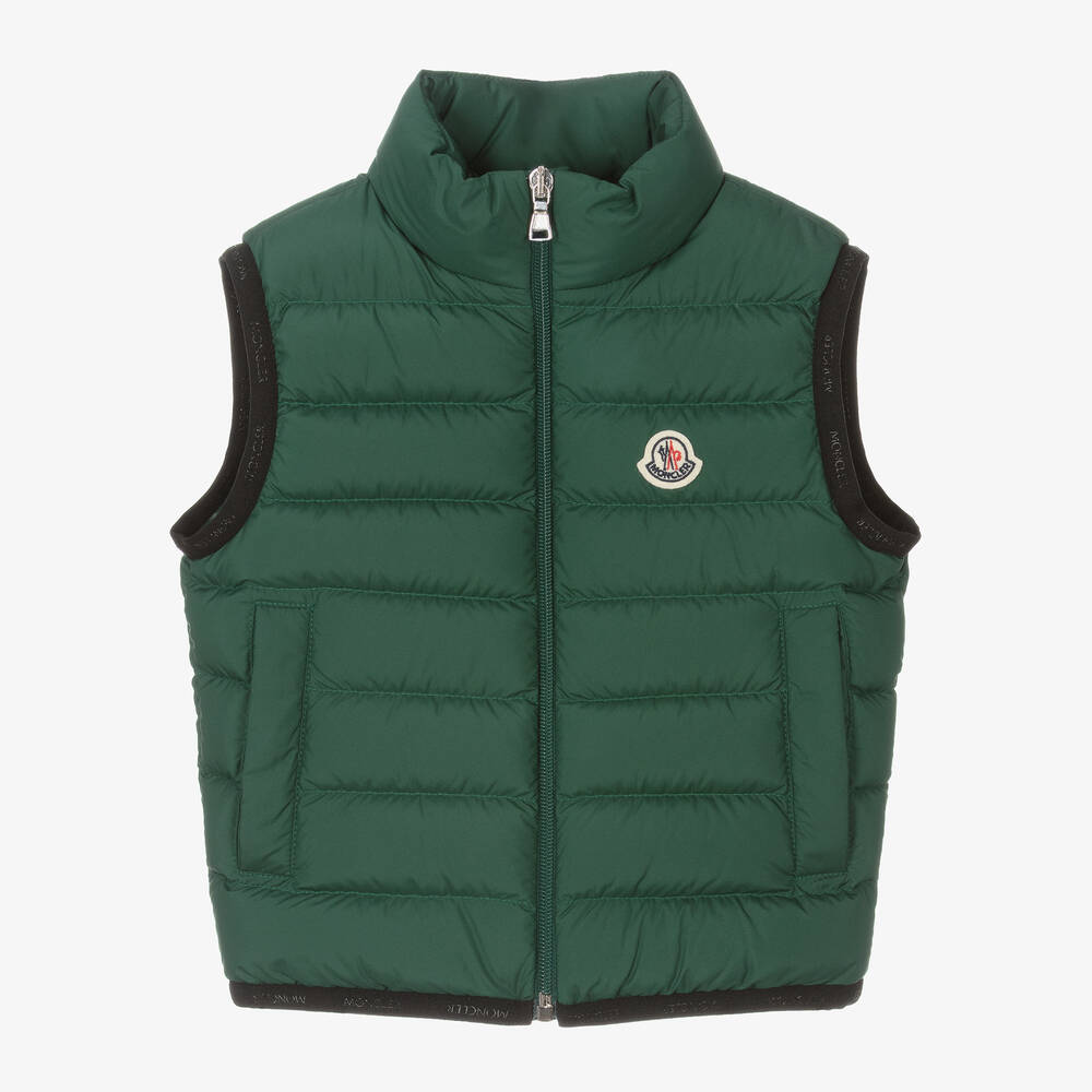 Boys Dark Green "CONTRIN" Padded Down Gilet