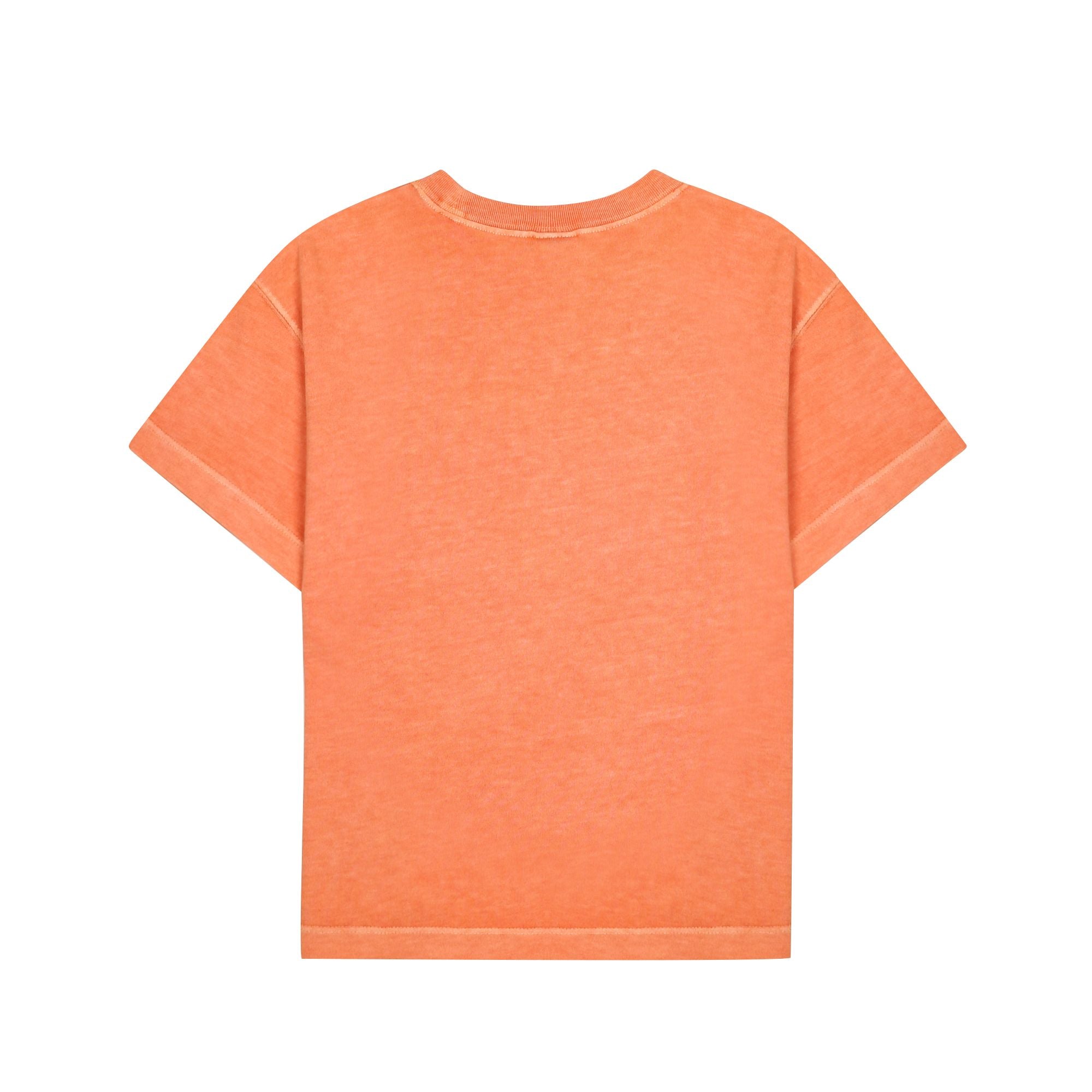 Boys & Girls Orange Printed Cotton T-Shirt