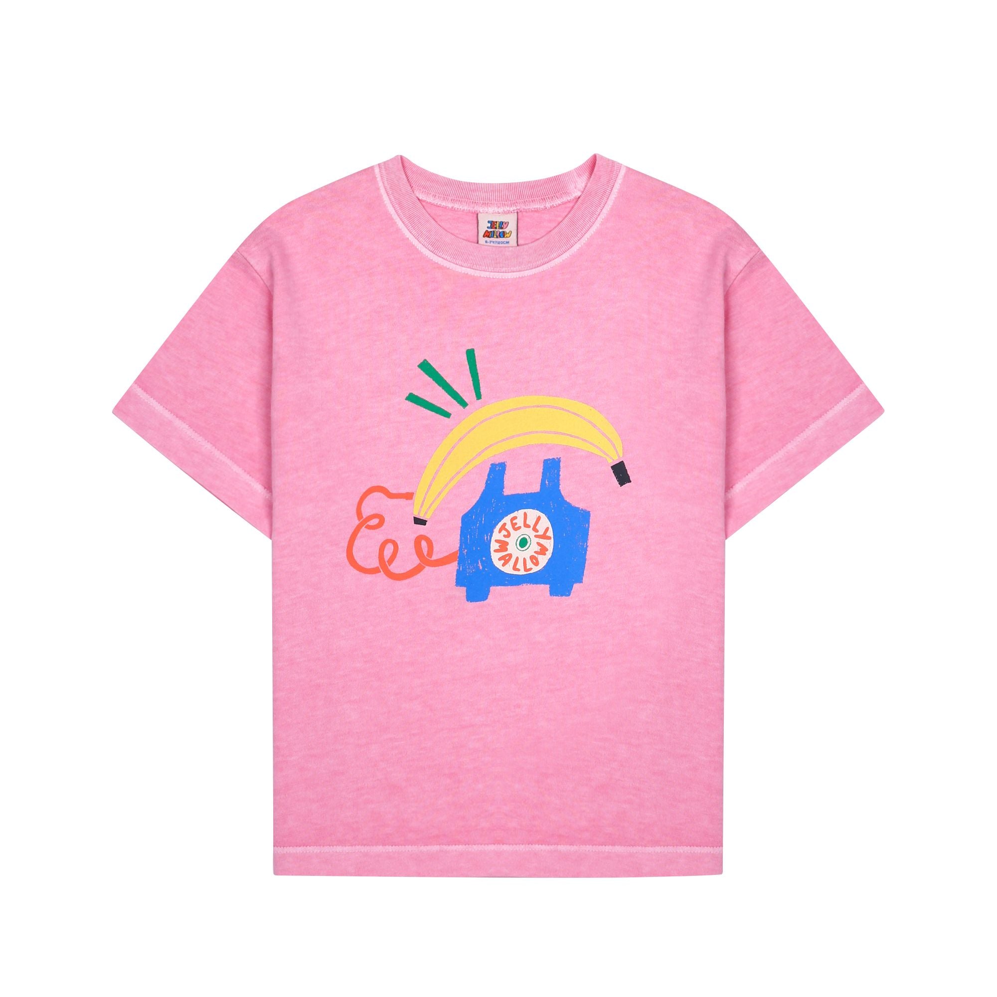 Boys & Girls Pink Printed Cotton T-Shirt
