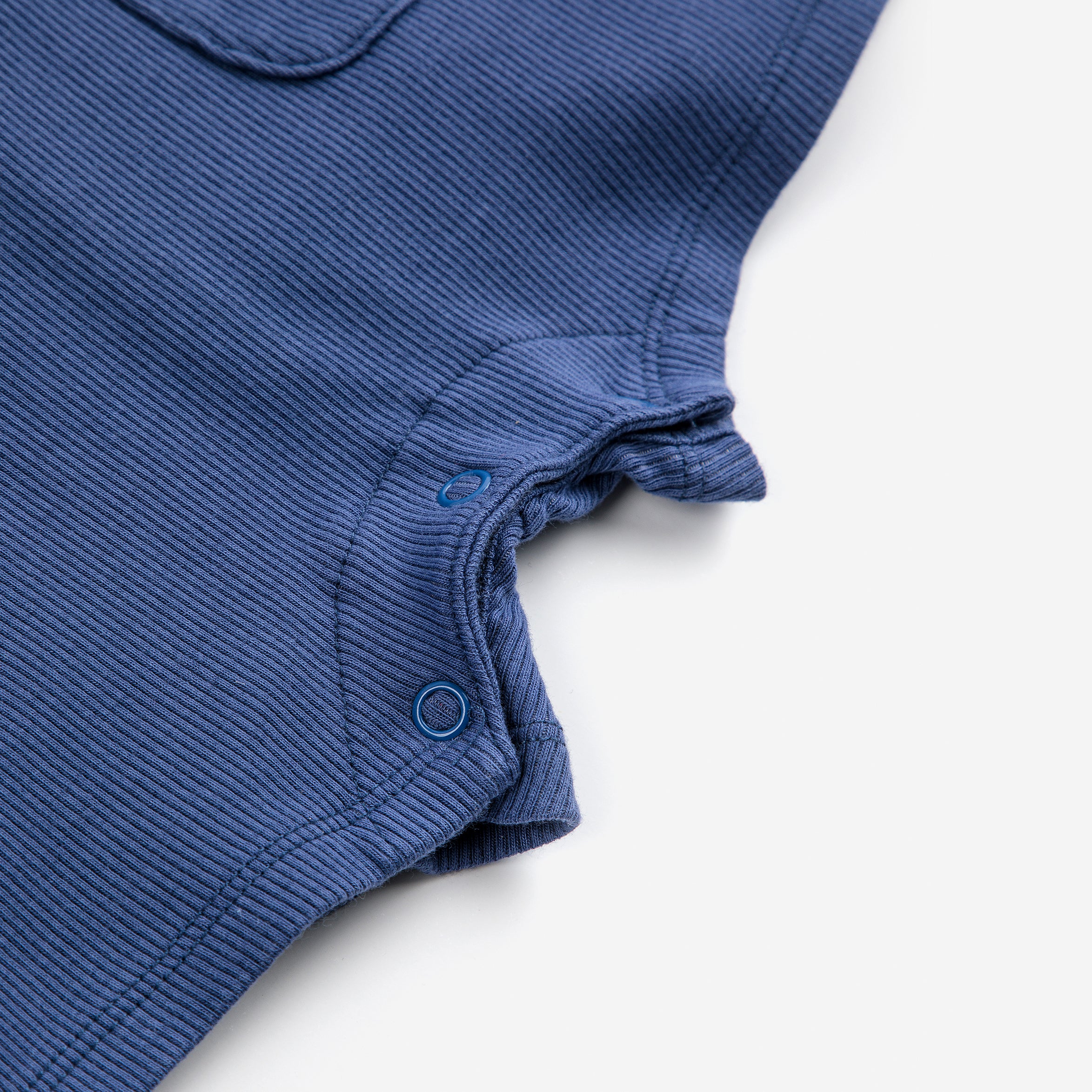 Baby Boys & Girls Blue Cotton Babysuit