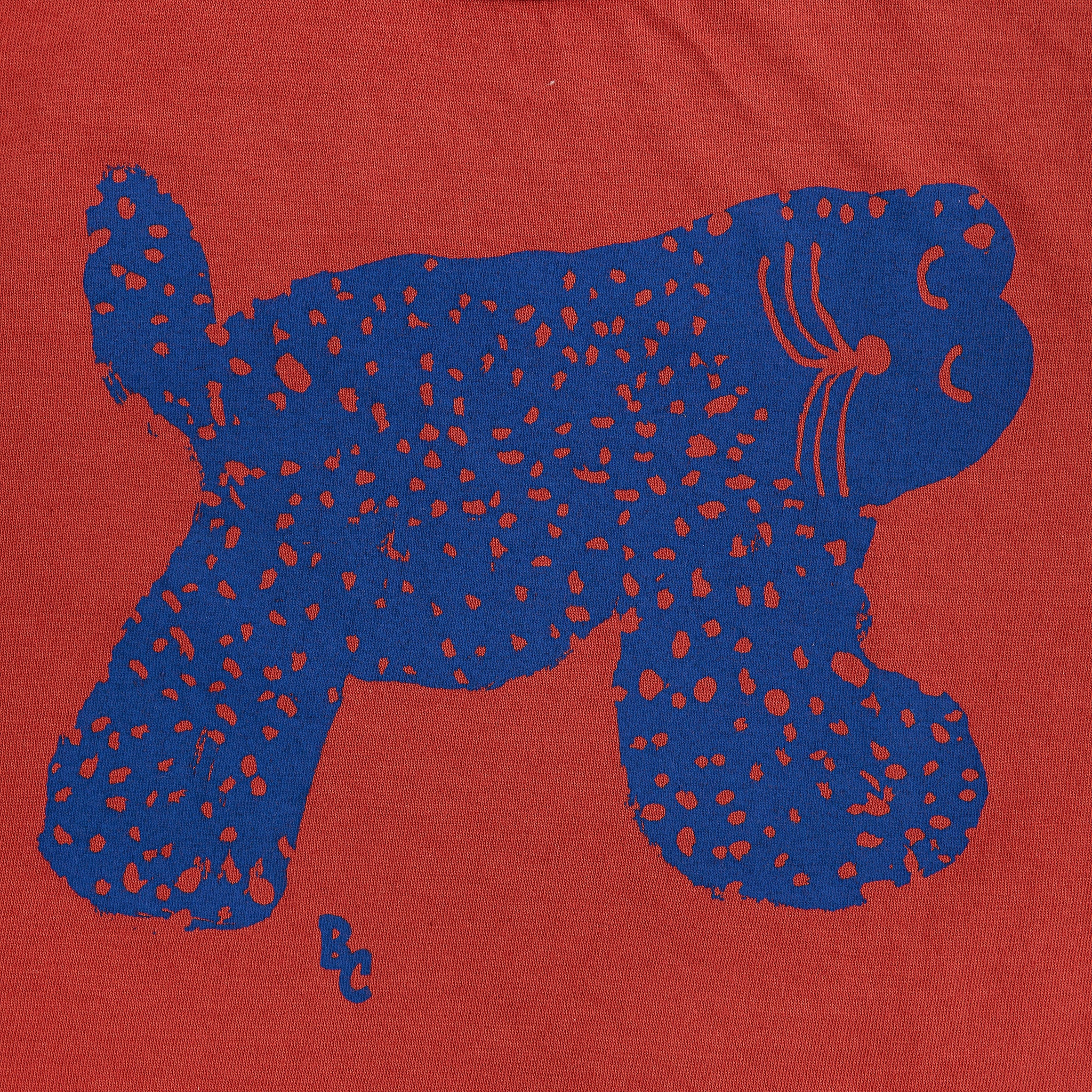 Boys & Girls Red Printed Cotton T-Shirt