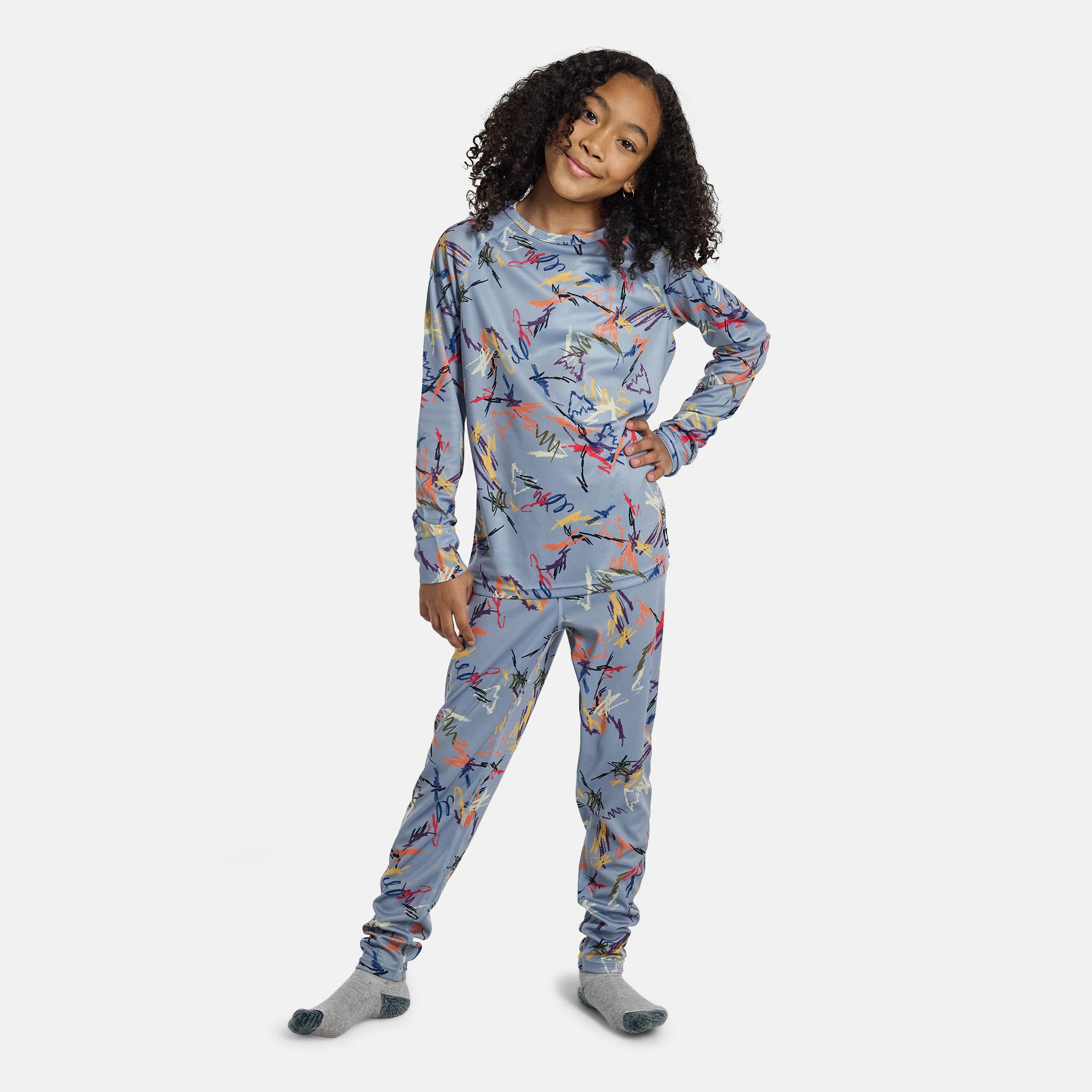 Boys & Girls Blue Printed Snow Quick-drying Set