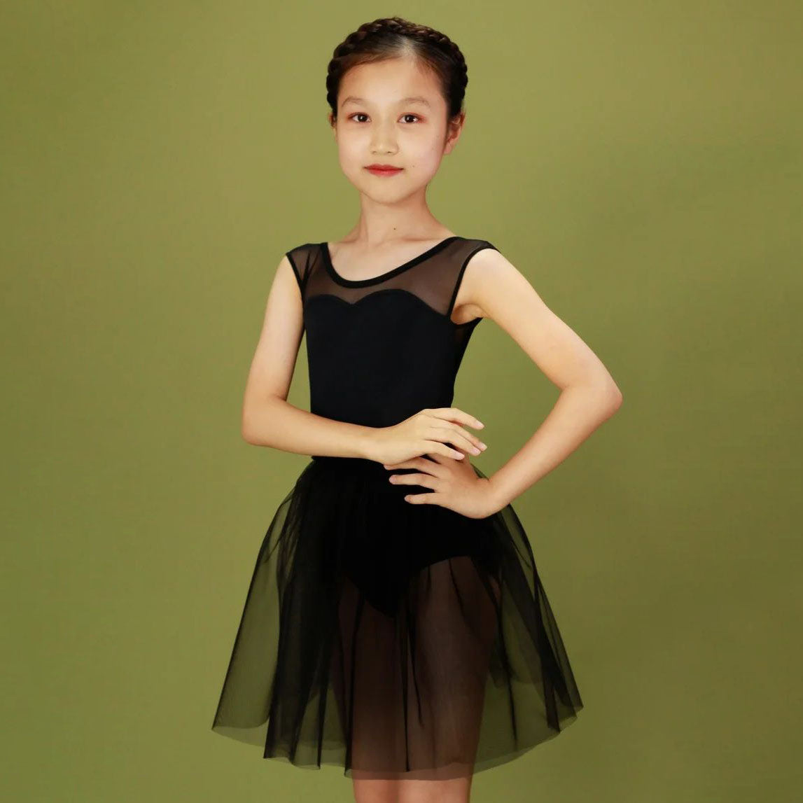 Girls "Black/Plie/Black"Ballet Onesies