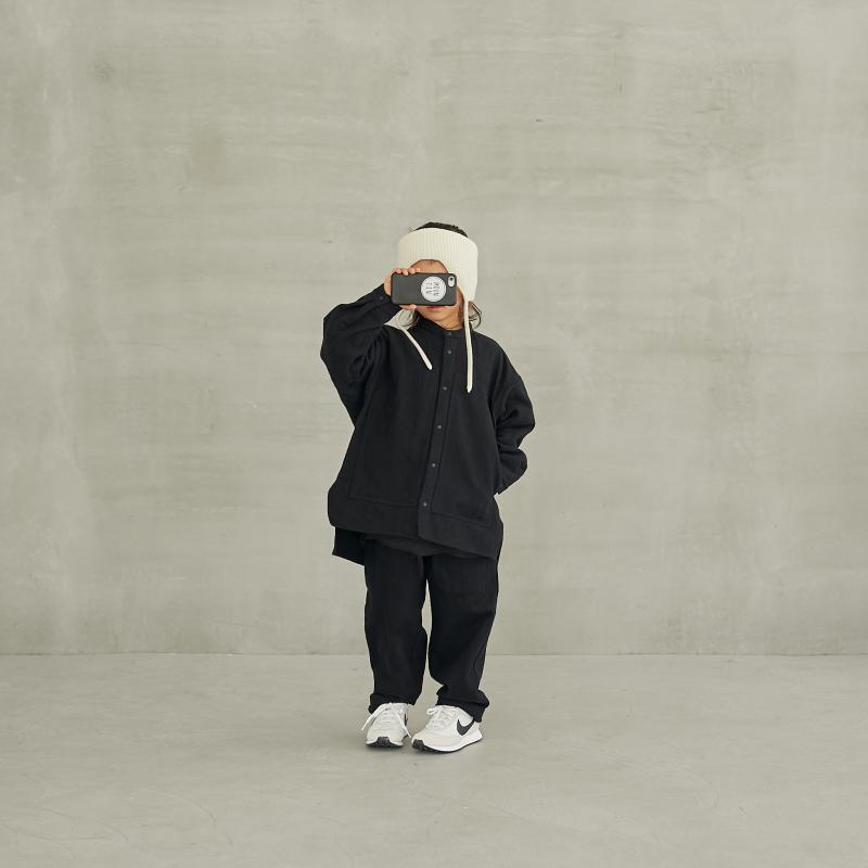 Boys & Girls Black Cotton Trousers