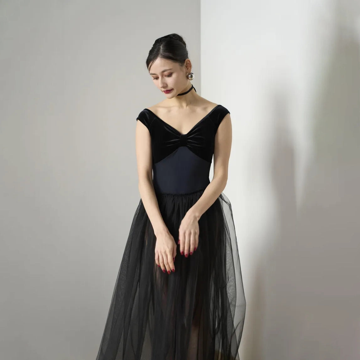 Combinaisons de Ballet en Velours Noir pour Femme (191470337/Promenade/Velvet Noir)