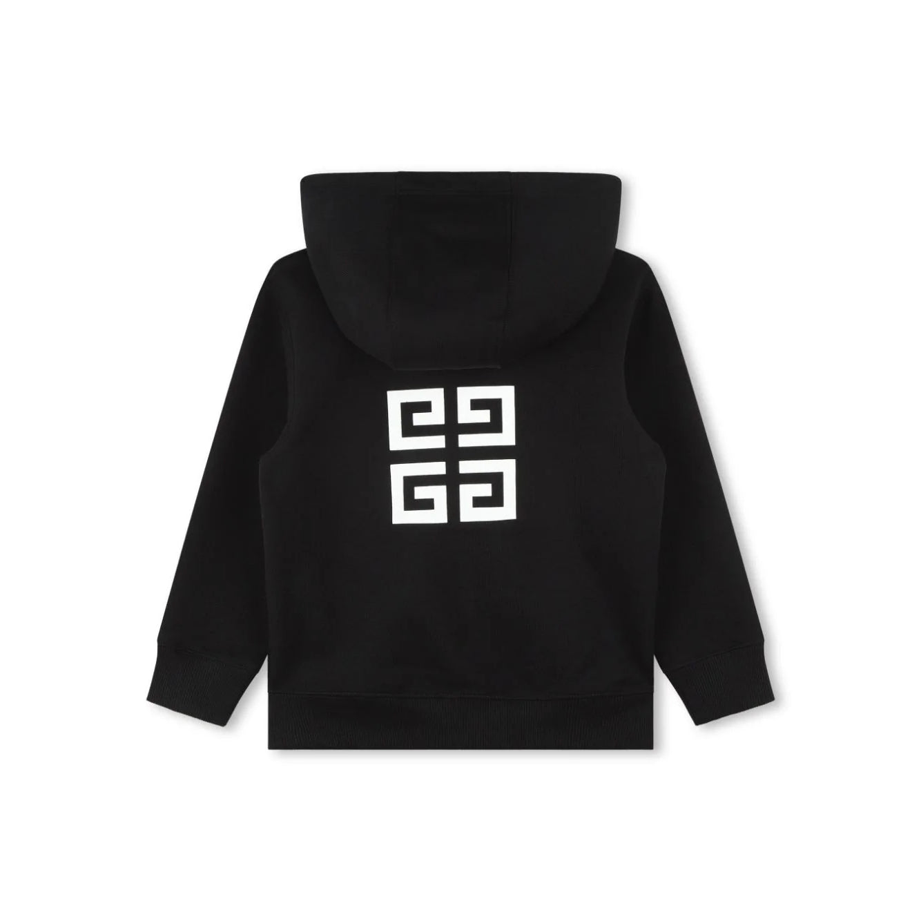 Boys Black Logo Zip-Up Top