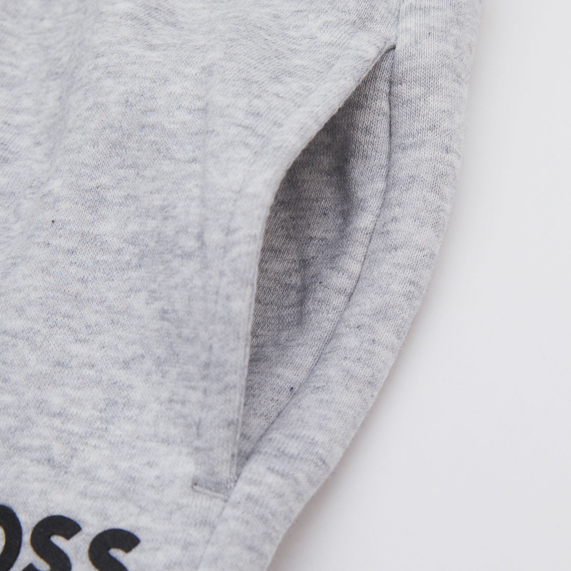 Boys Grey Logo Cotton Trousers